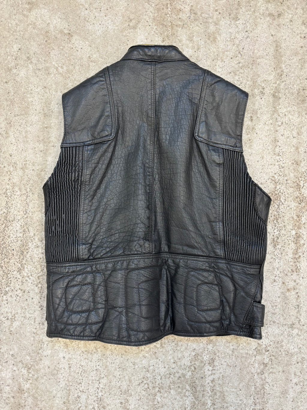 2003 Martin Margiela Artisanal Cut Sleeves Leather Biker Jacket