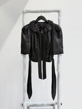 SS2005 Louis Vuitton by Marc Jacobs Runway Plongé Bow Top with Silk Lining and Back Bow Belt