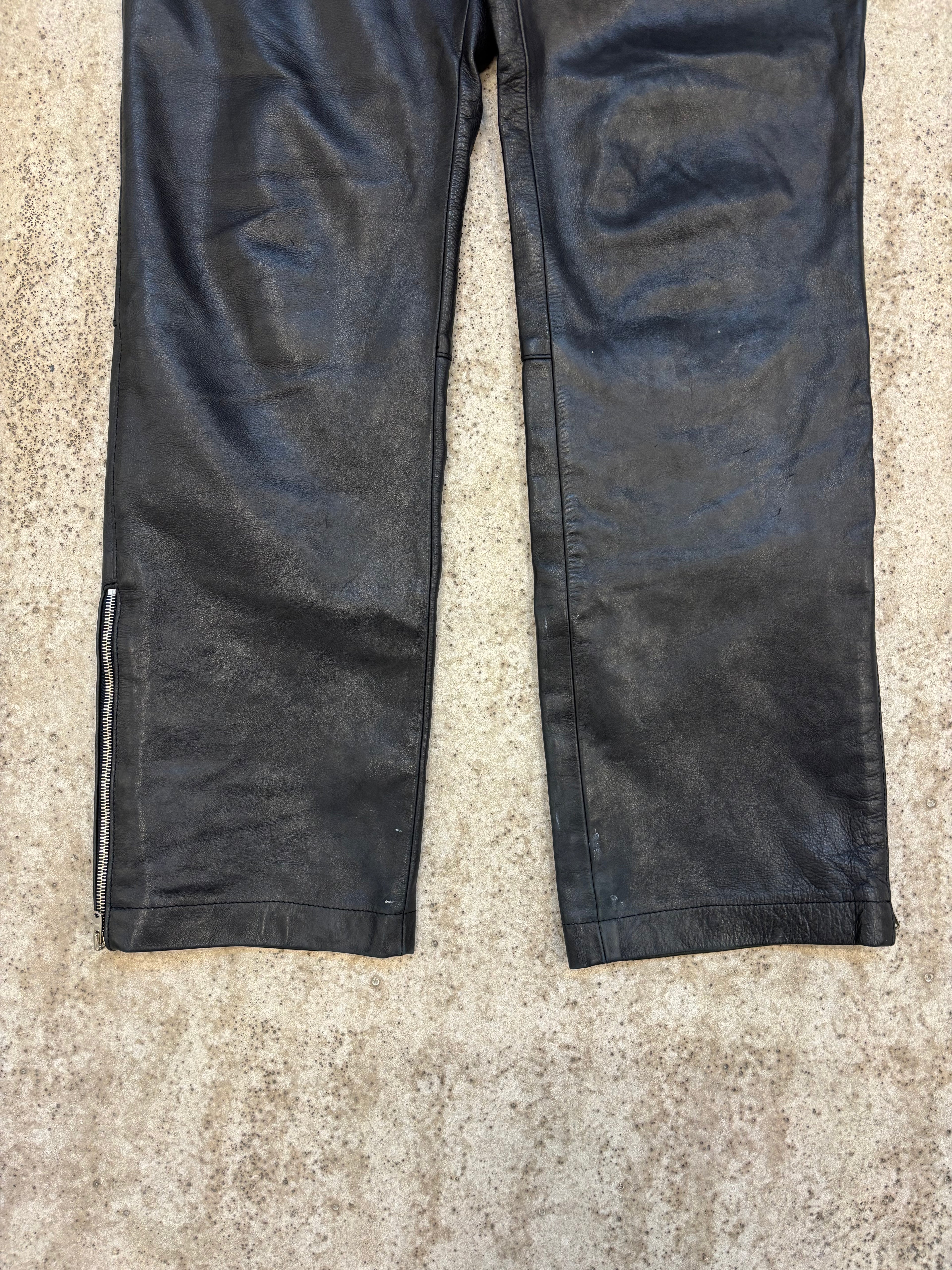 SS2006 Martin Margiela Black Leather Biker Pants
