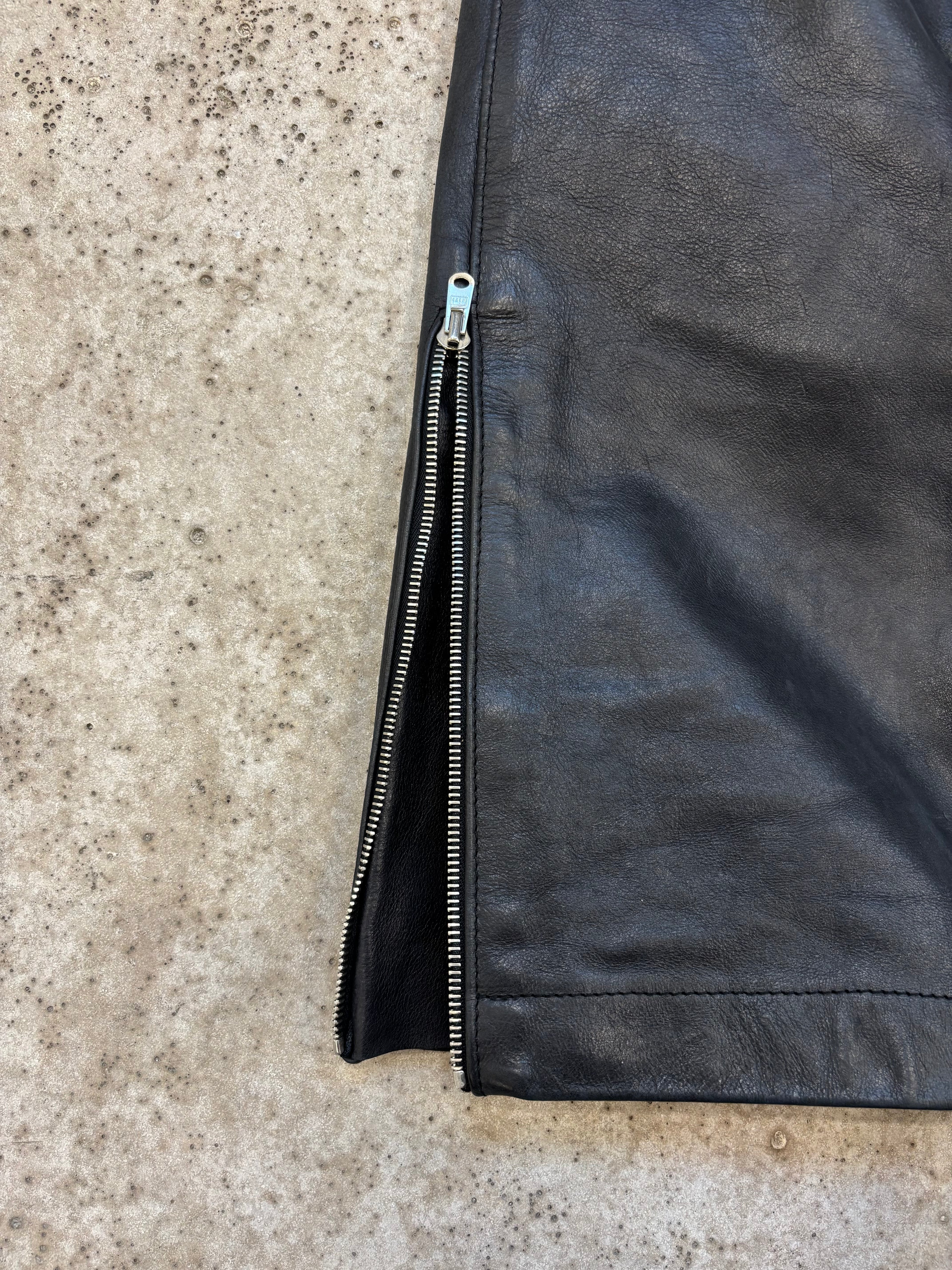 SS2006 Martin Margiela Black Leather Biker Pants