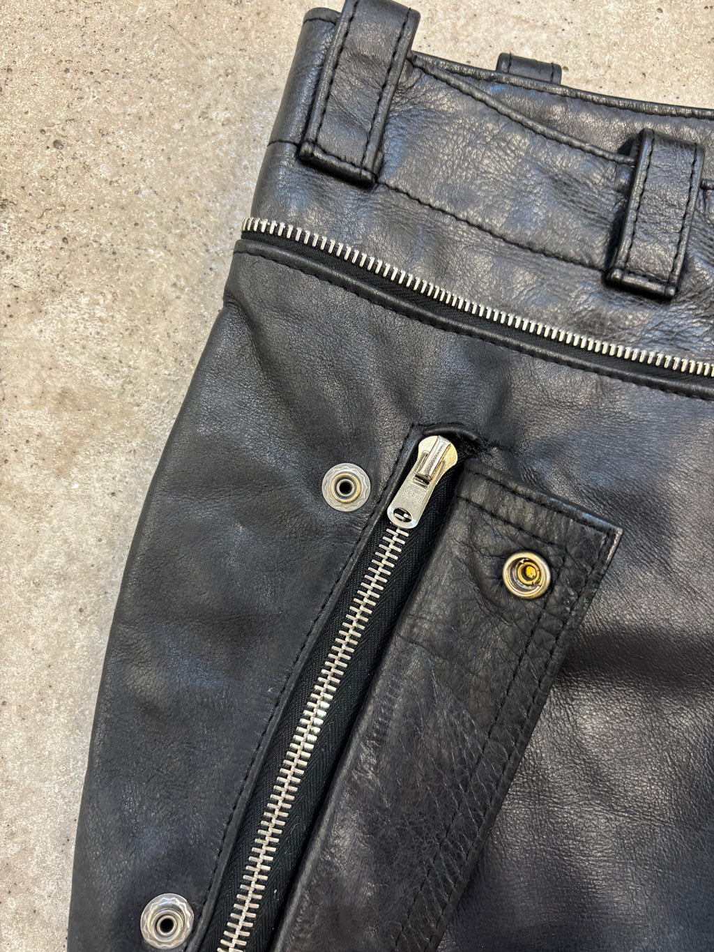 SS2006 Martin Margiela Black Leather Biker Pants