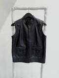 2000’s Louis Vuitton by Marc Jacobs Sleeveless Leather Jacket