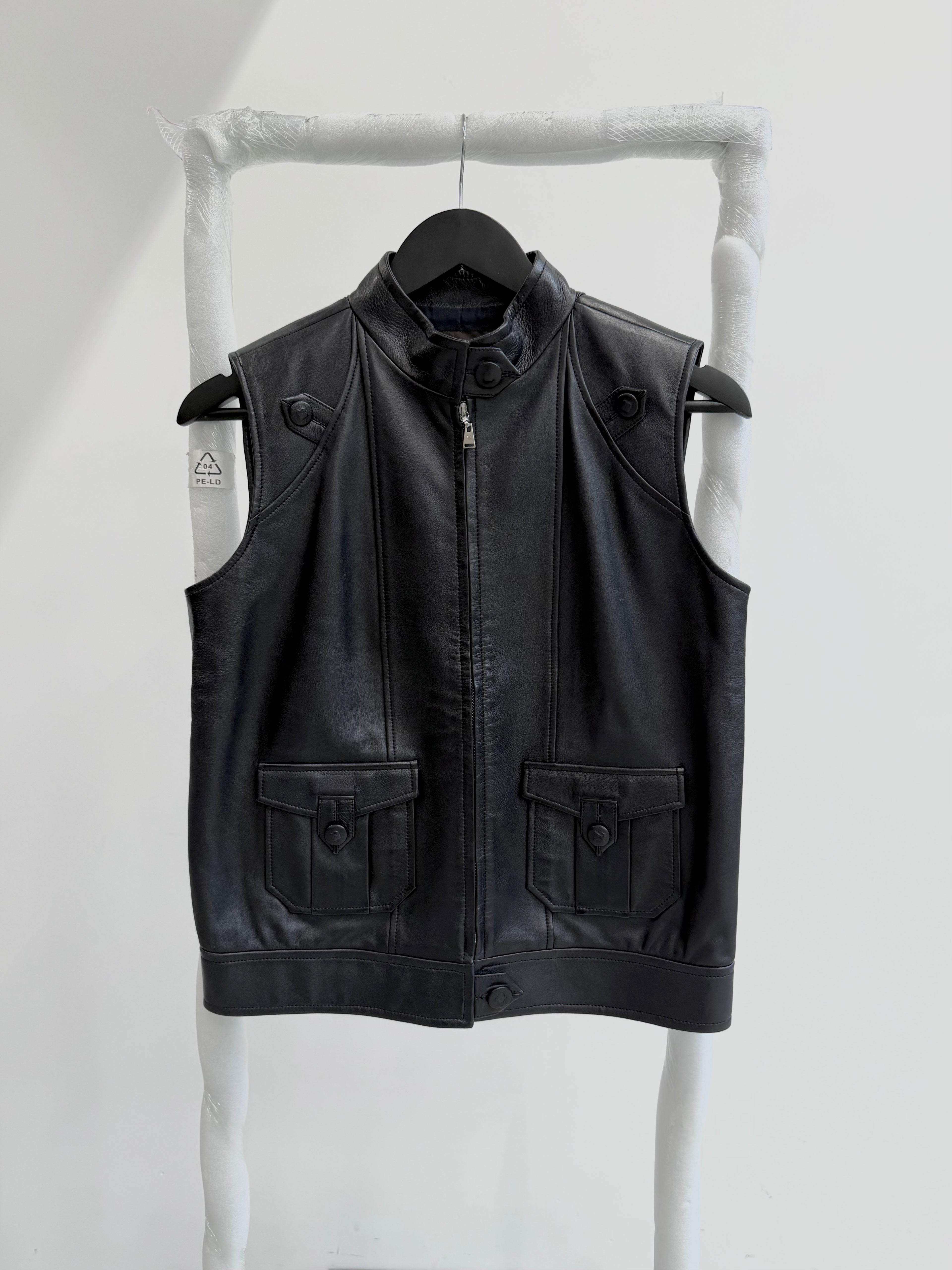 2000’s Louis Vuitton by Marc Jacobs Sleeveless Leather Jacket