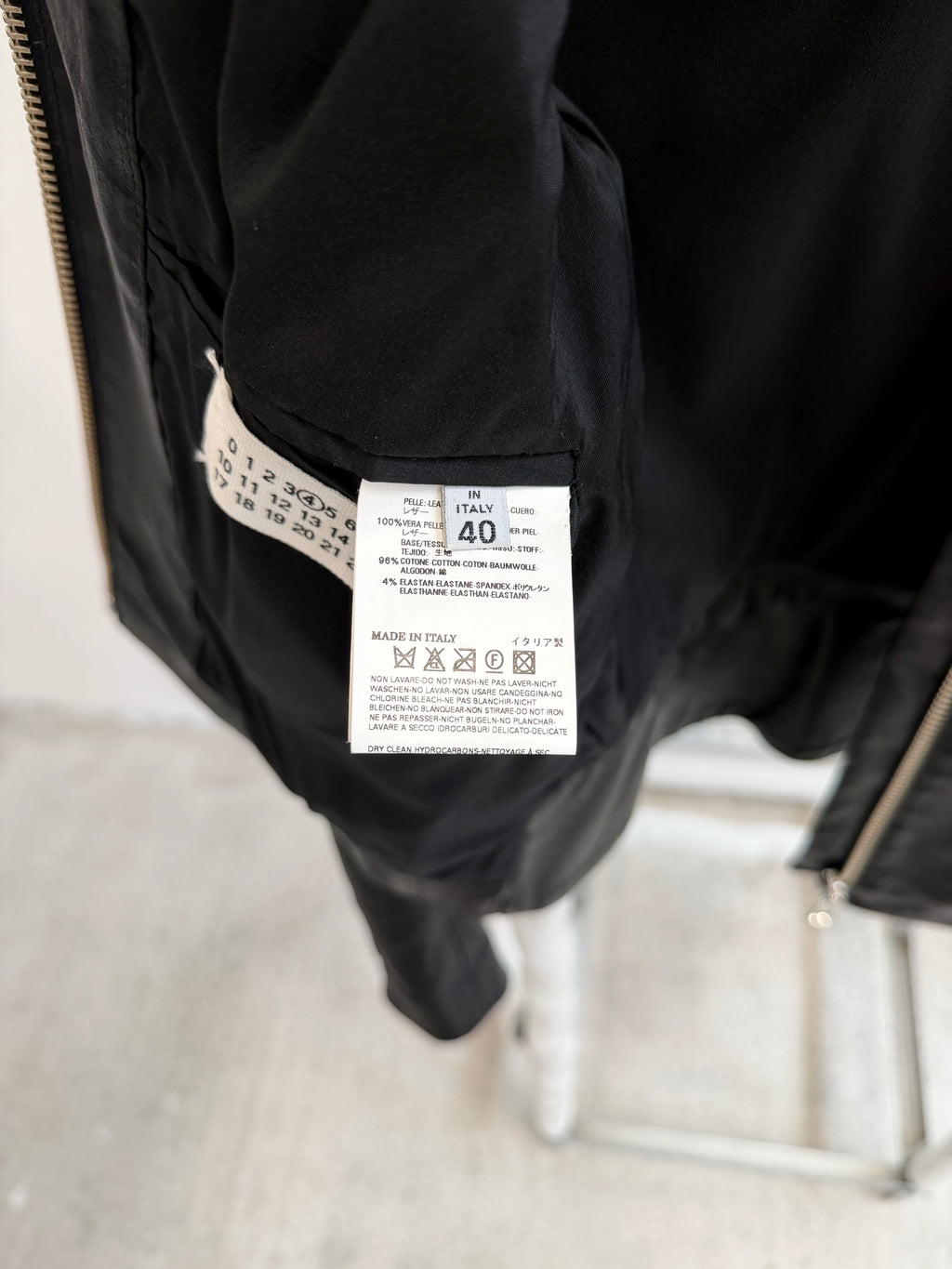 AW2007 Maison Margiela 5-Zip Leather Jacket