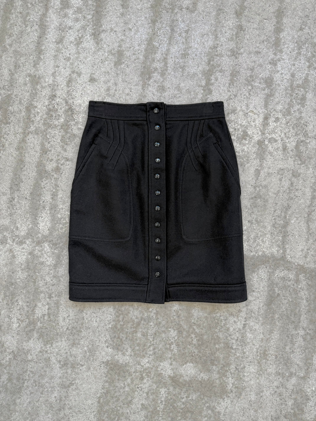 2003 Balenciaga by Nicolas Ghesquière Wool Skirt