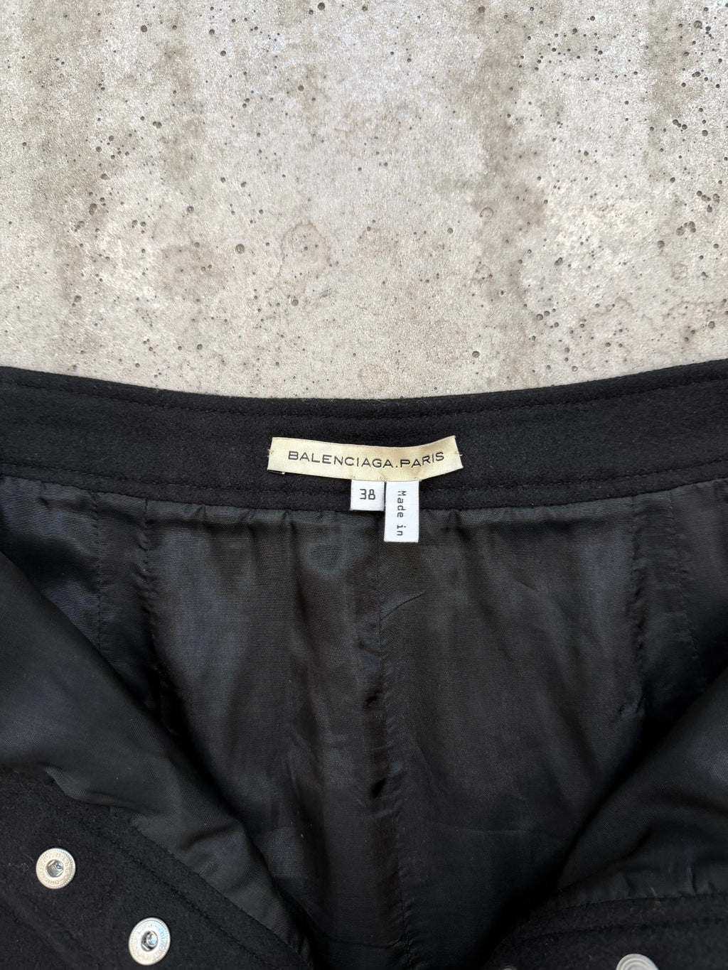 2003 Balenciaga by Nicolas Ghesquière Wool Skirt