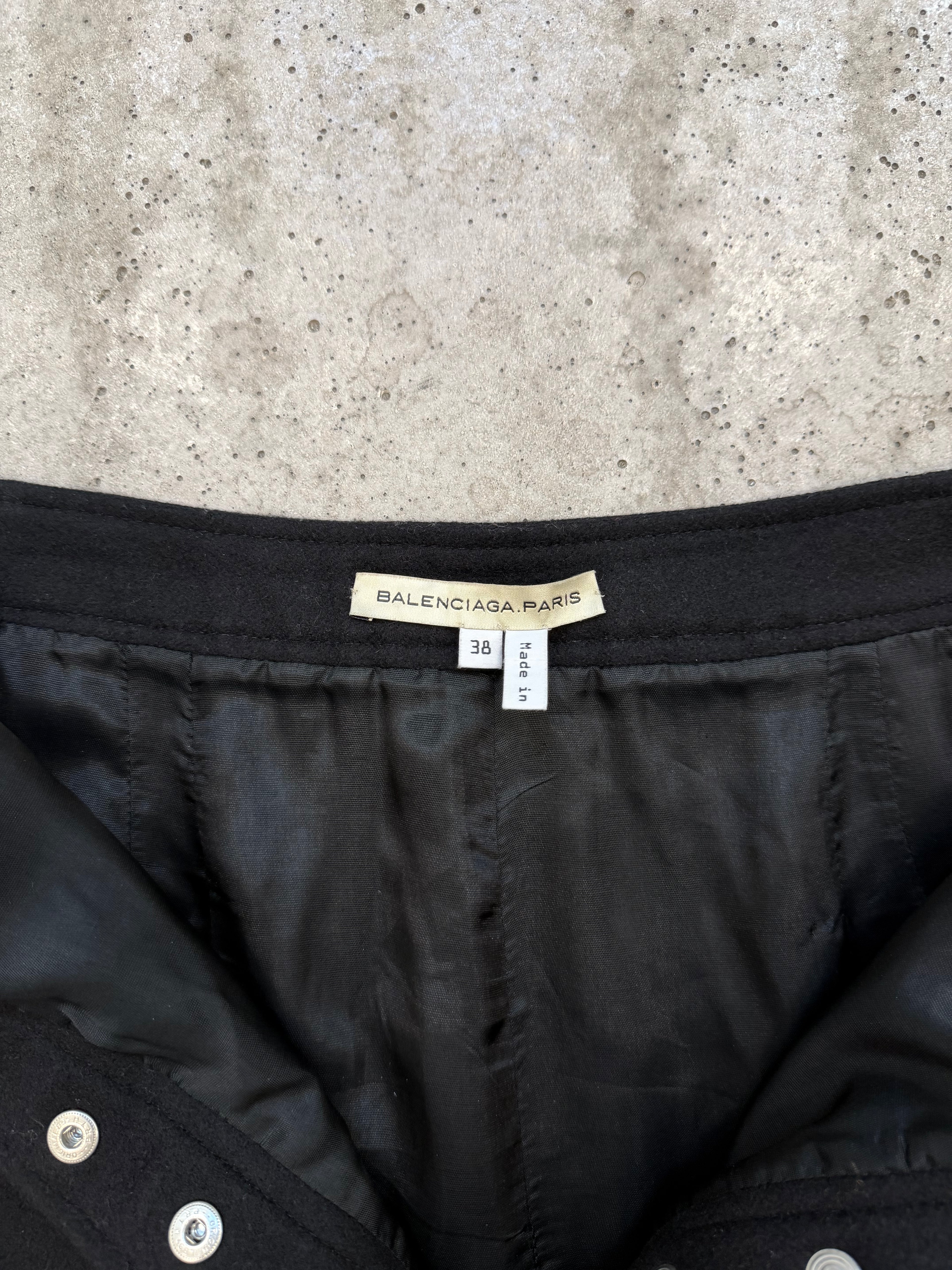 2003 Balenciaga by Nicolas Ghesquière Wool Skirt