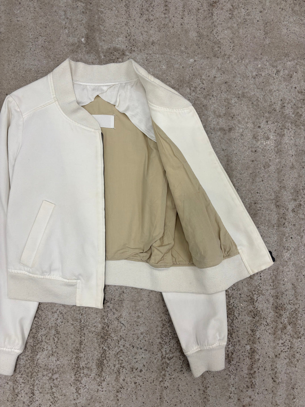 SS2004 Martin Margiela White Canvas Bomber Jacket