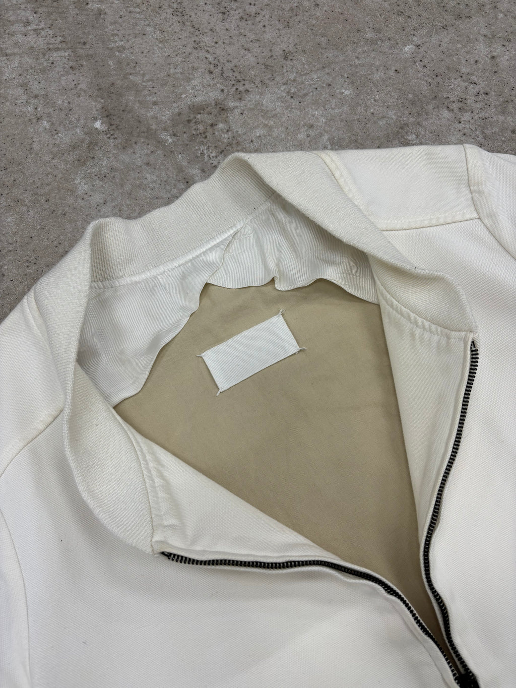 SS2004 Martin Margiela White Canvas Bomber Jacket