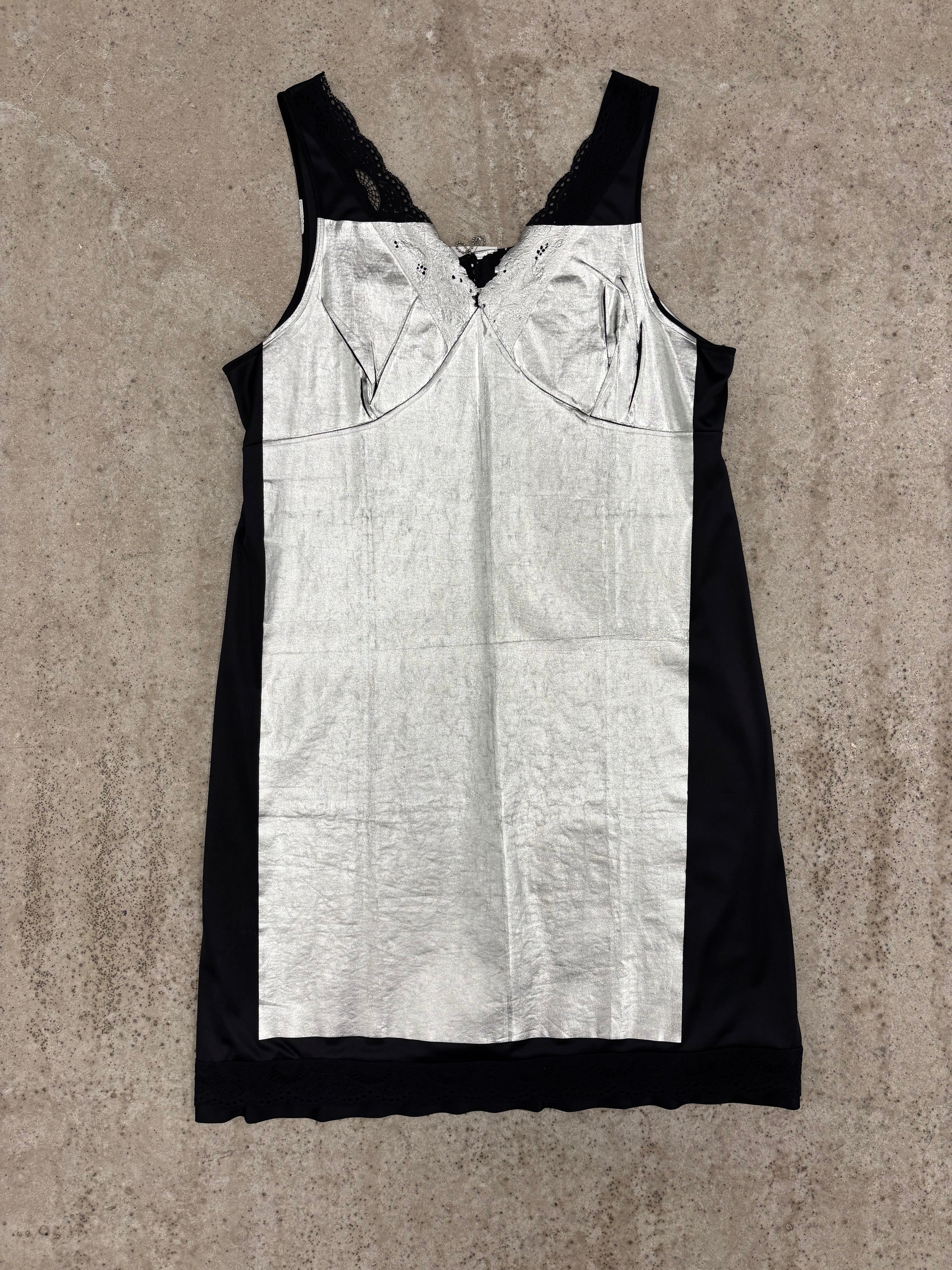 SS2003 Martin Margiela Artisanal Aluminium Foil Black Dress