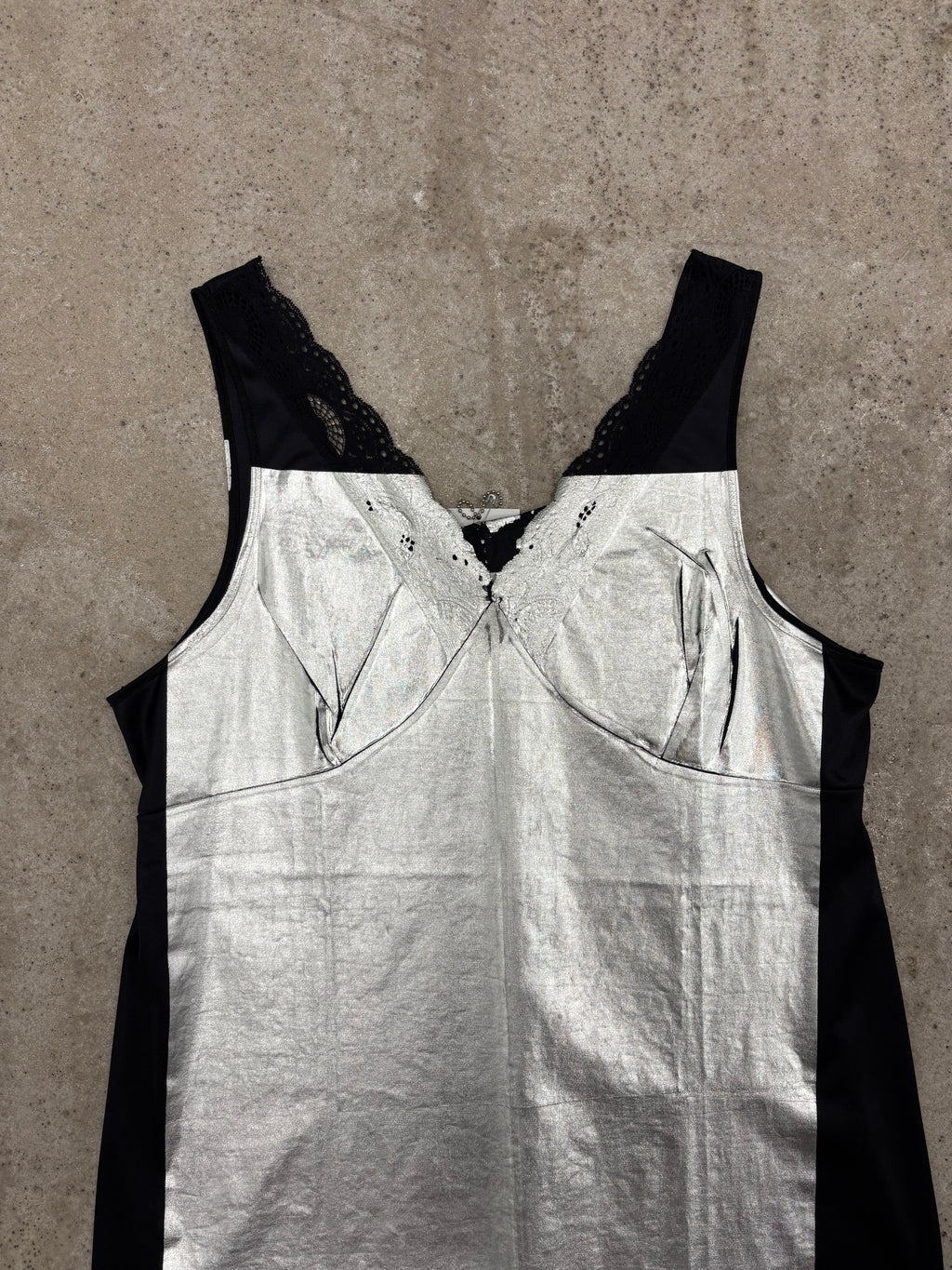 SS2003 Martin Margiela Artisanal Aluminium Foil Black Dress