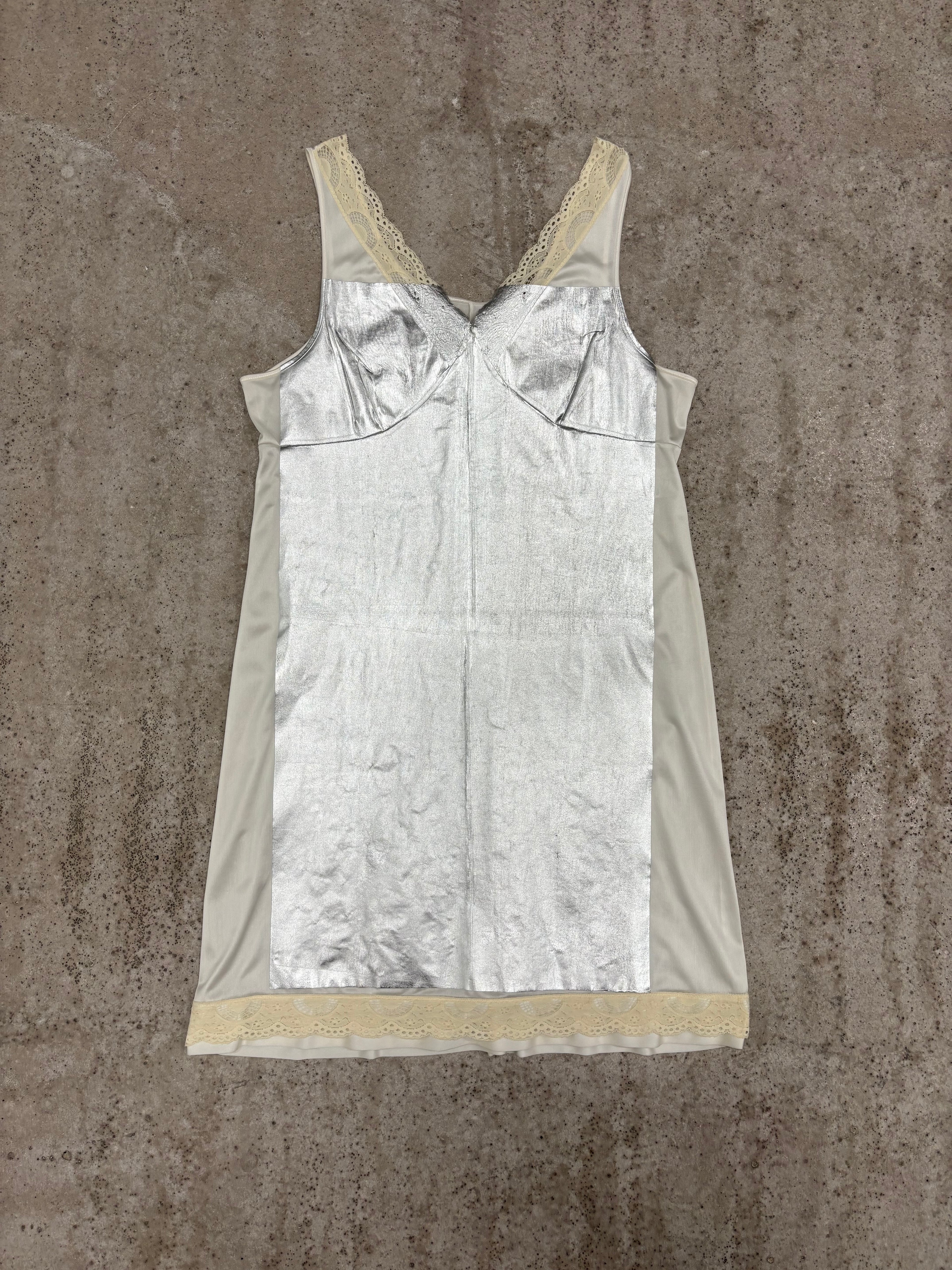 SS2003 Martin Margiela Artisanal Aluminium Foil White Dress