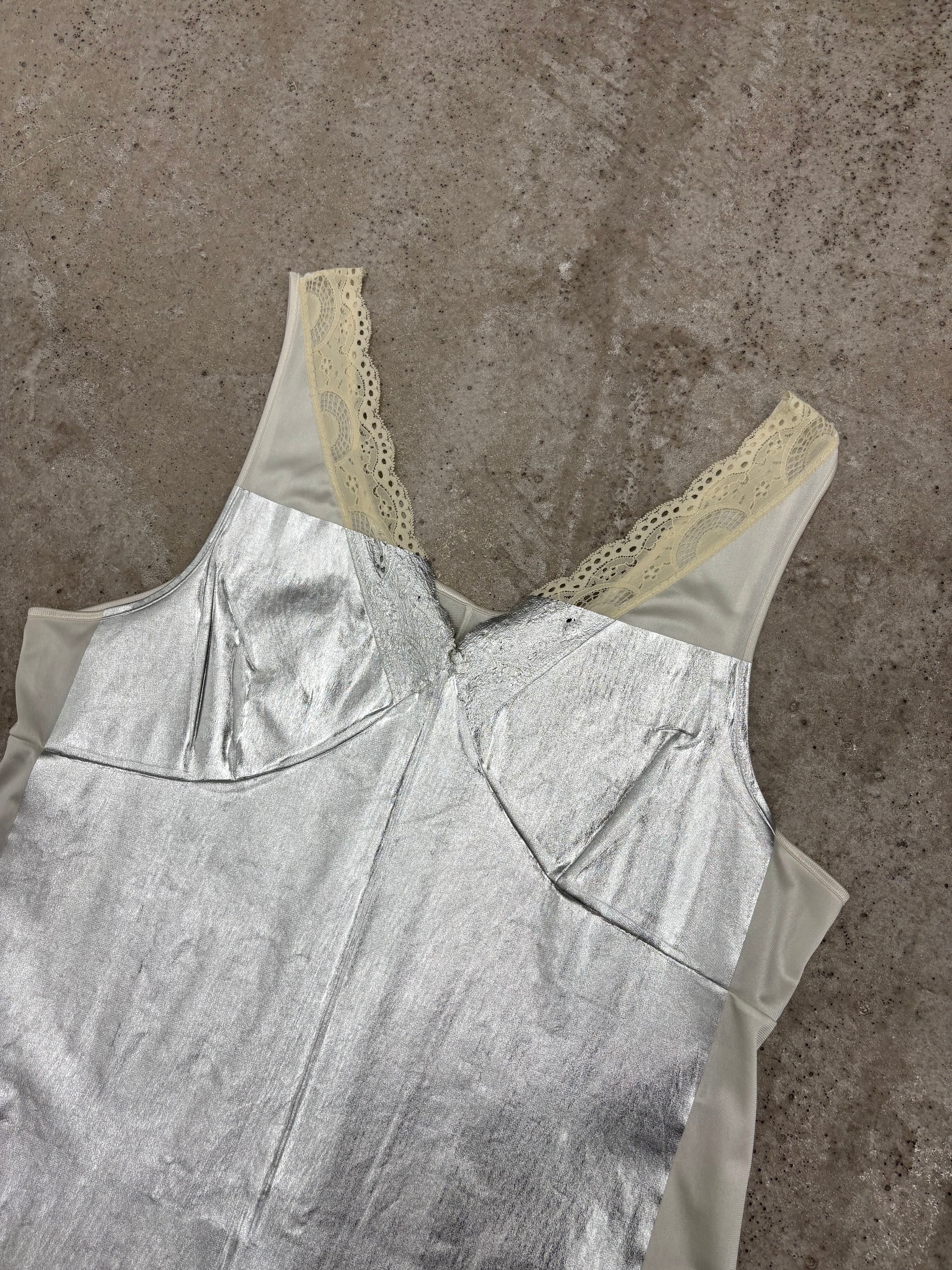 SS2003 Martin Margiela Artisanal Aluminium Foil White Dress