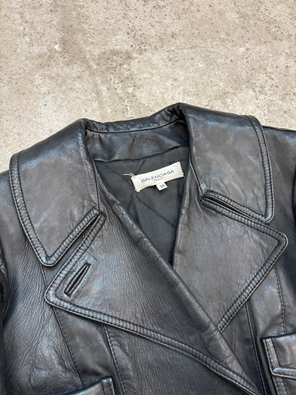 AW2002 Balenciaga by Nicolas Ghesquière Cropped Leather Jacket