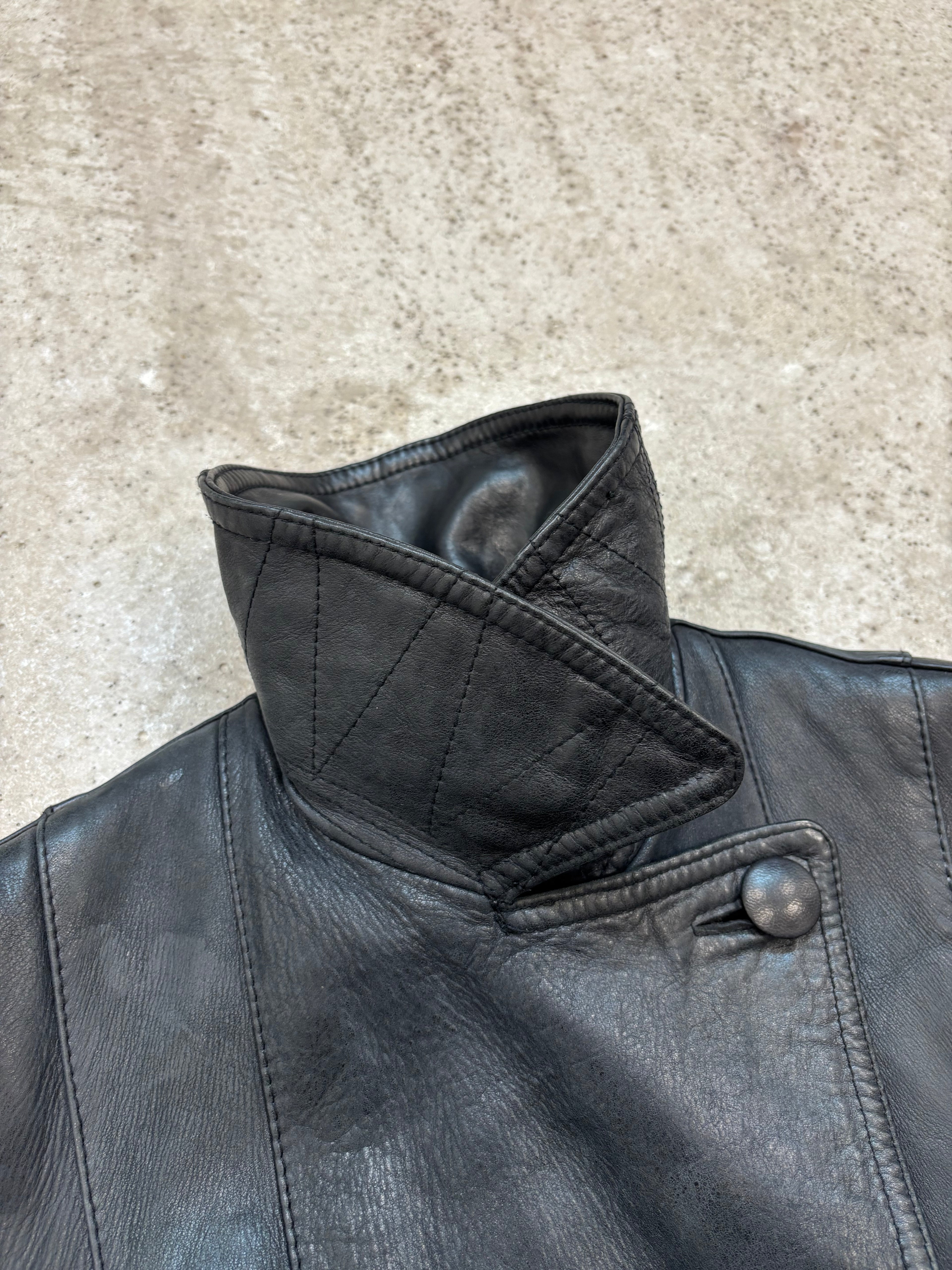 AW2002 Balenciaga by Nicolas Ghesquière Cropped Leather Jacket