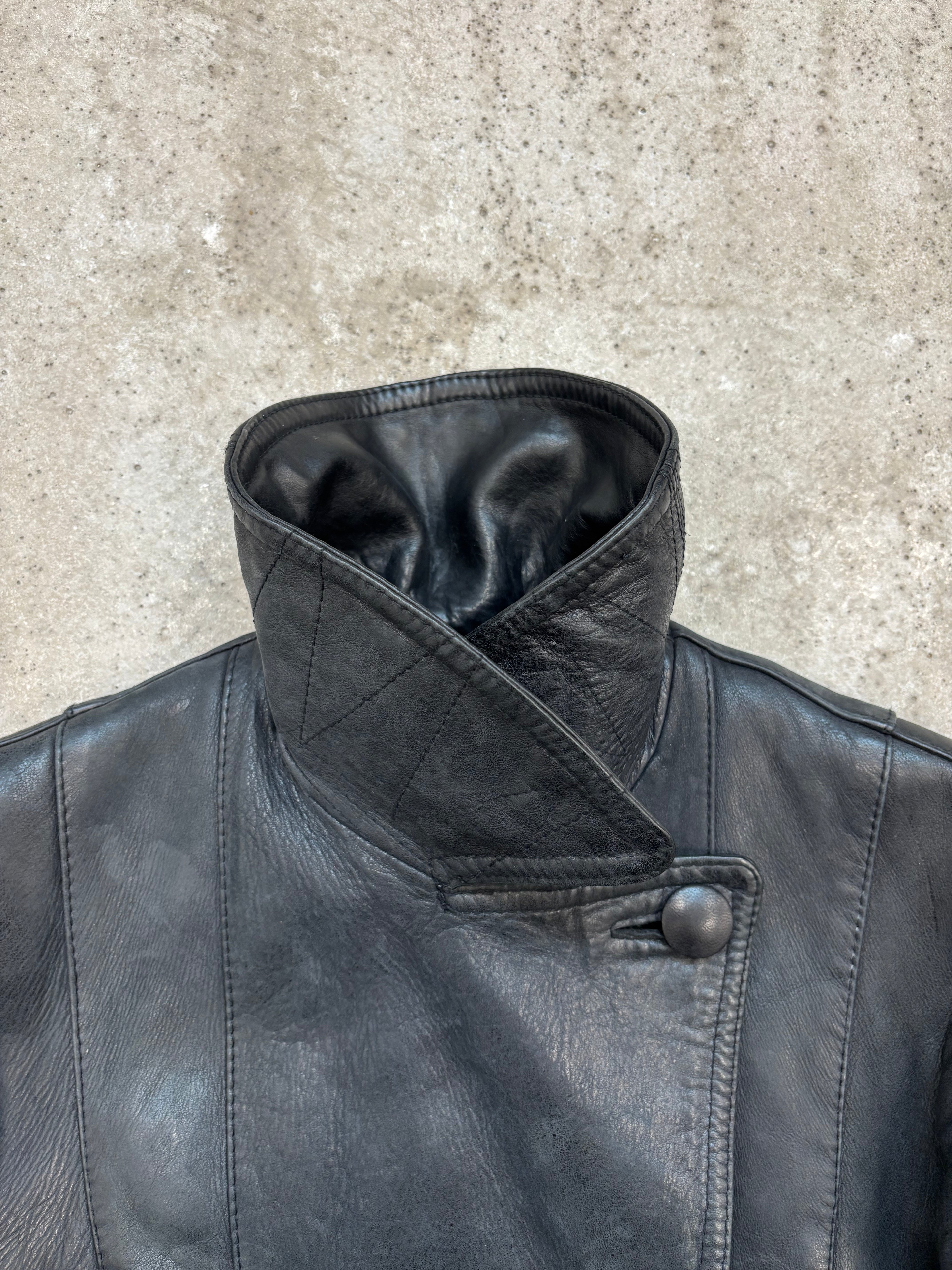 AW2002 Balenciaga by Nicolas Ghesquière Cropped Leather Jacket