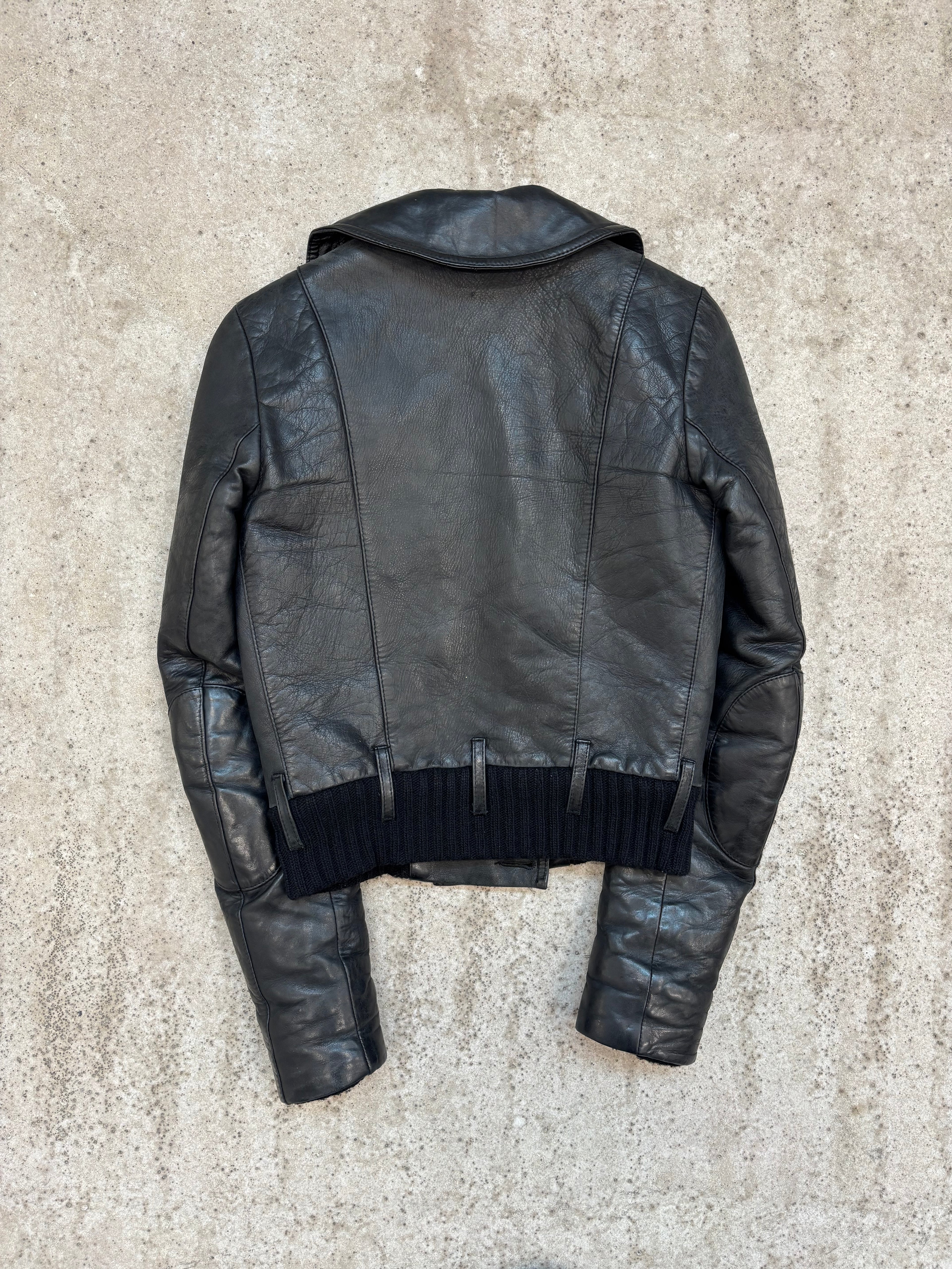 AW2002 Balenciaga by Nicolas Ghesquière Cropped Leather Jacket