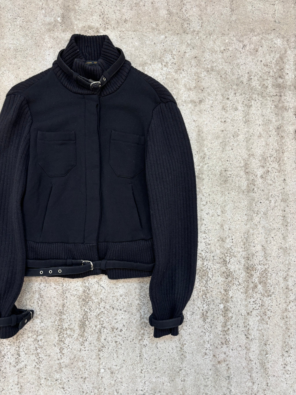 FW2000 Alexander McQueen High Neck Belted Wool Blouson