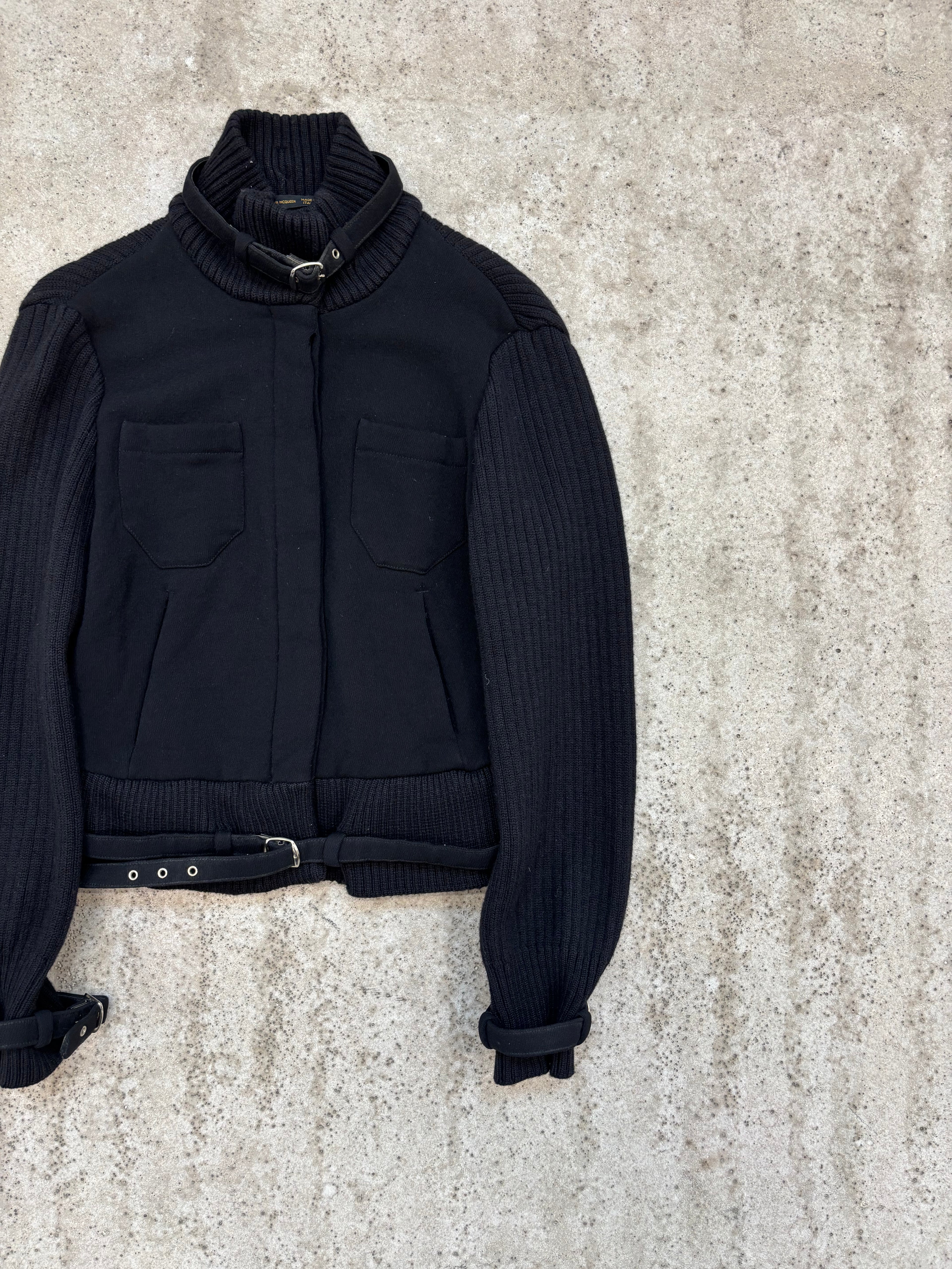 FW2000 Alexander McQueen High Neck Belted Wool Blouson