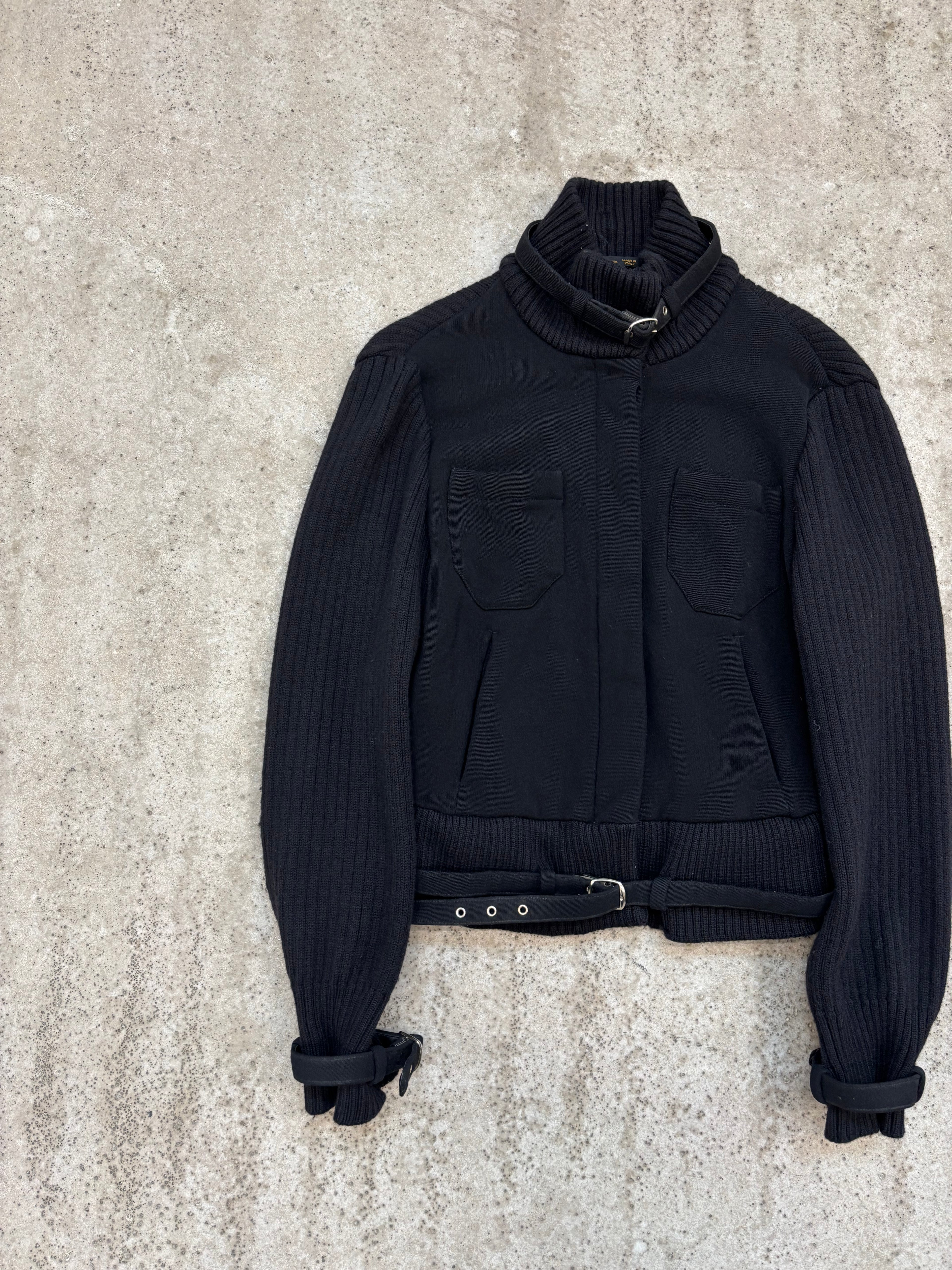 FW2000 Alexander McQueen High Neck Belted Wool Blouson