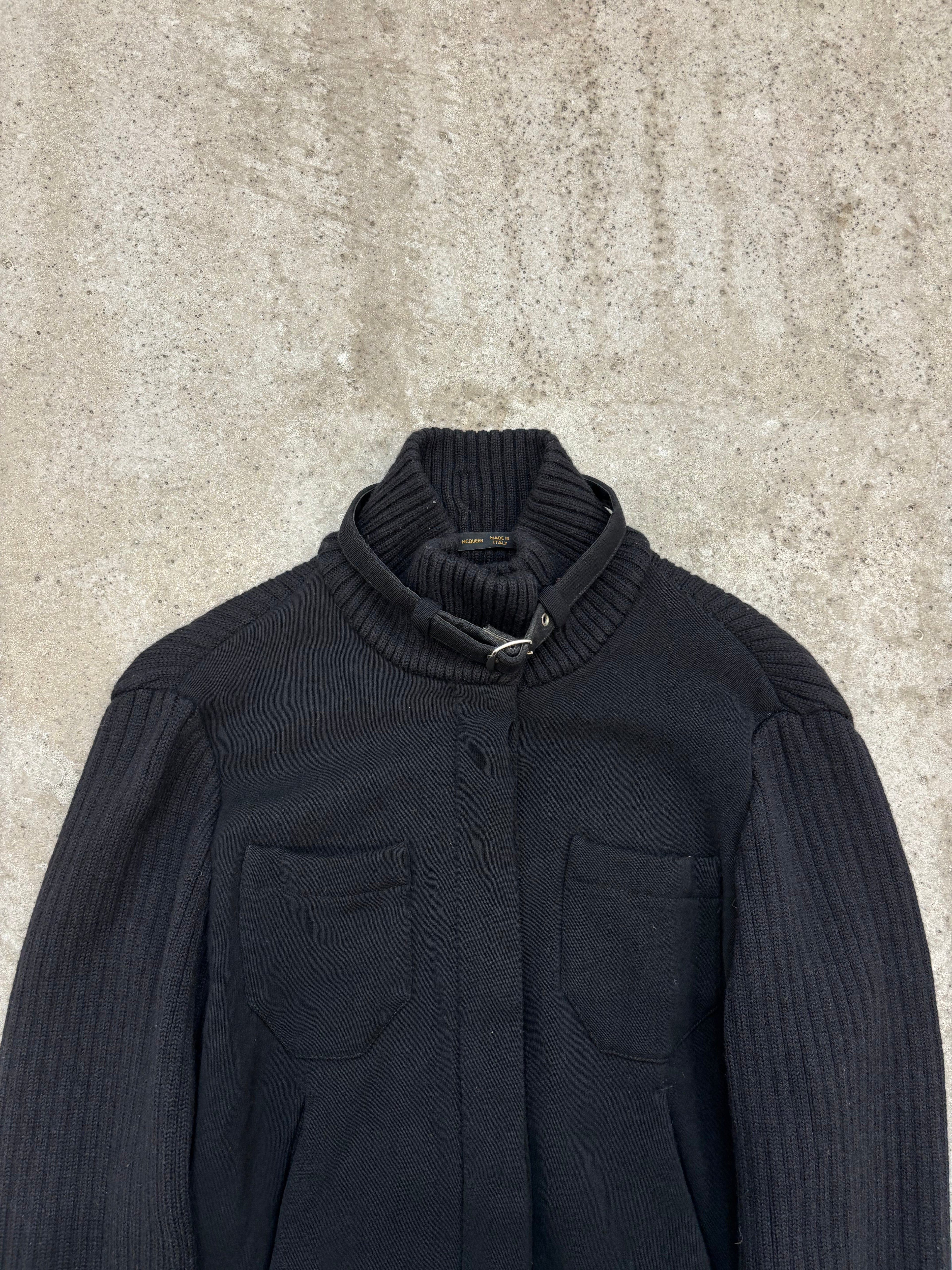 FW2000 Alexander McQueen High Neck Belted Wool Blouson