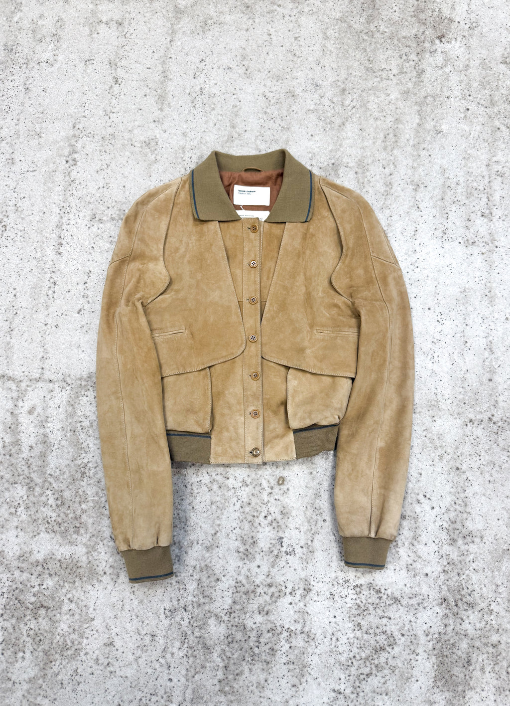 SS2004 Hussein Chalayan 'Temporal Meditations' Layered Suede Jacket