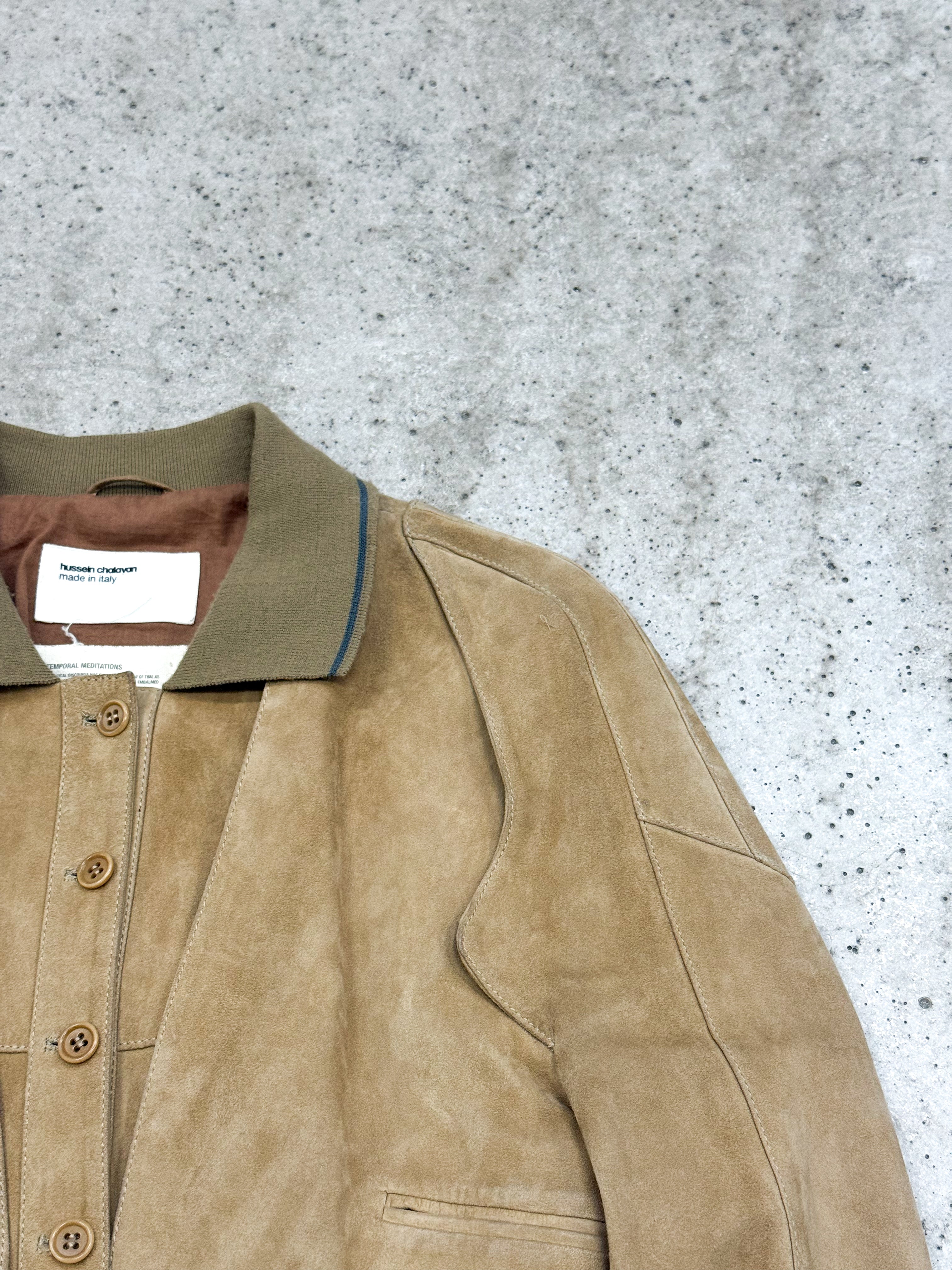 SS2004 Hussein Chalayan 'Temporal Meditations' Layered Suede Jacket