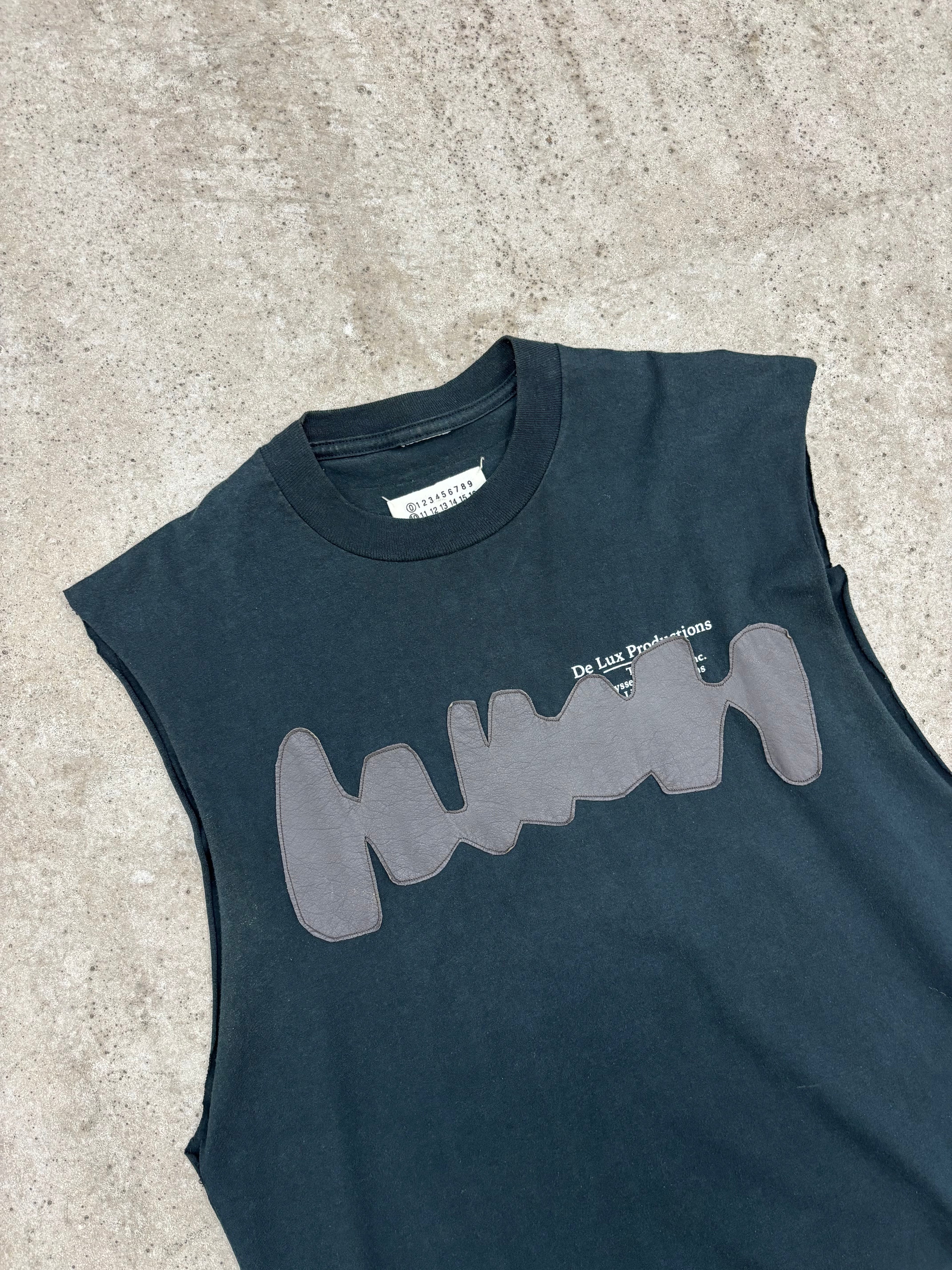 SS2005 Martin Margiela Artisanal Hybrid Tanktop With Leather And Wool Inserts