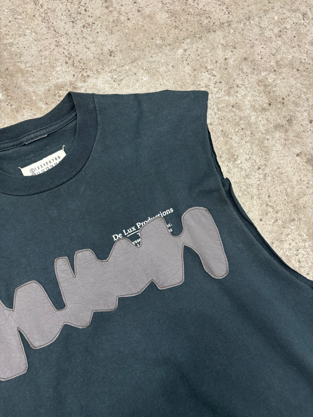 SS2005 Martin Margiela Artisanal Hybrid Tanktop With Leather And Wool Inserts