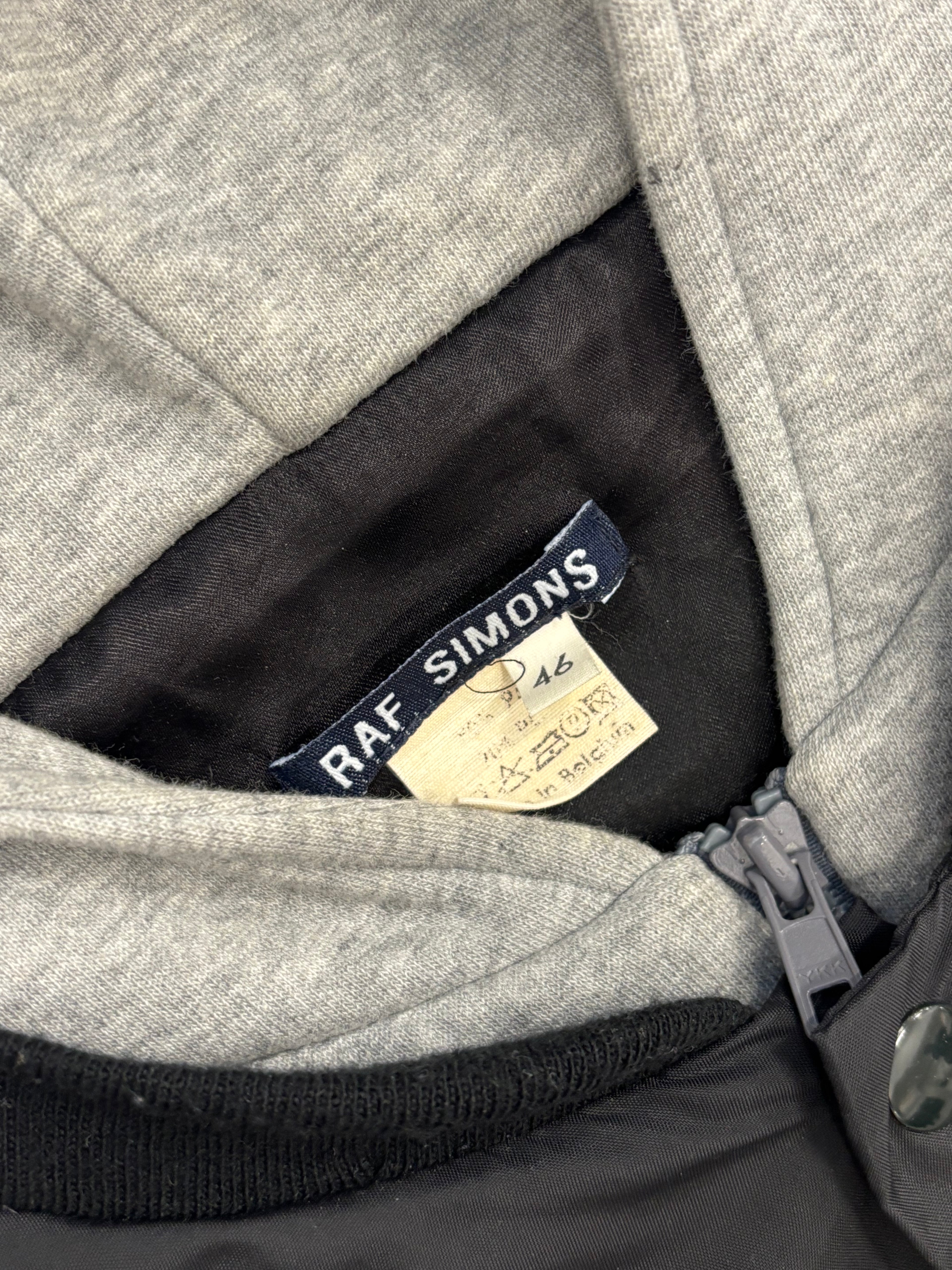 AW1997 Raf Simons Oversize Coach Jacket With Integrated Zip-Up Hoodie Trompe-L'Oeil