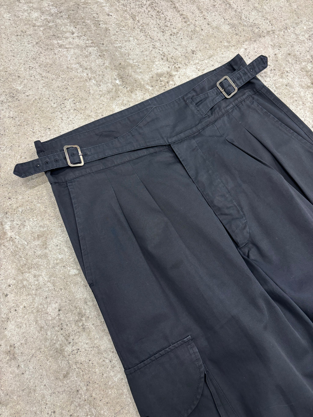 00's Gucci by Tom Ford Wide-Leg Pleated Cargo Pants With Double Cinch Waist