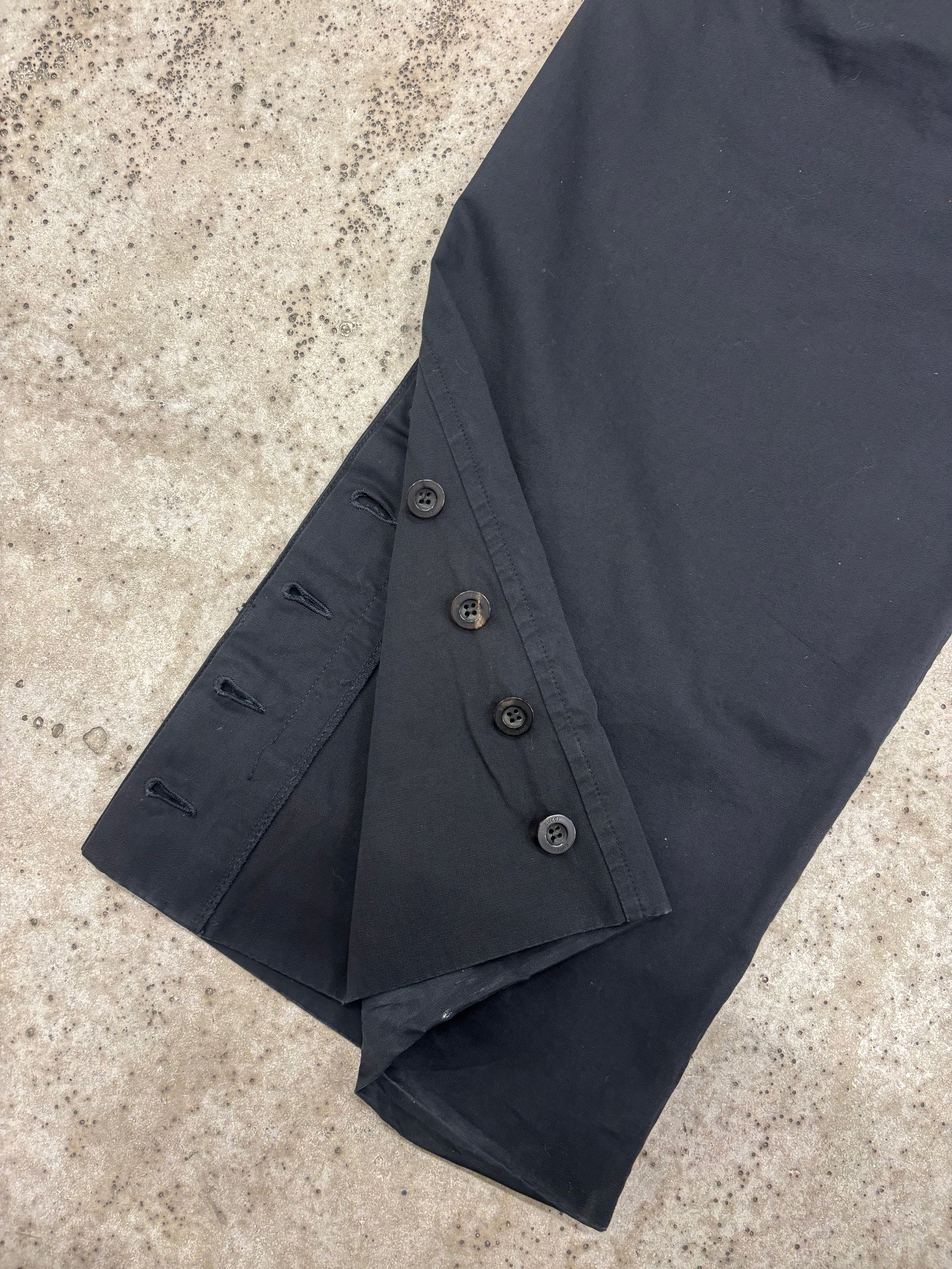 00's Gucci by Tom Ford Wide-Leg Pleated Cargo Pants With Double Cinch Waist