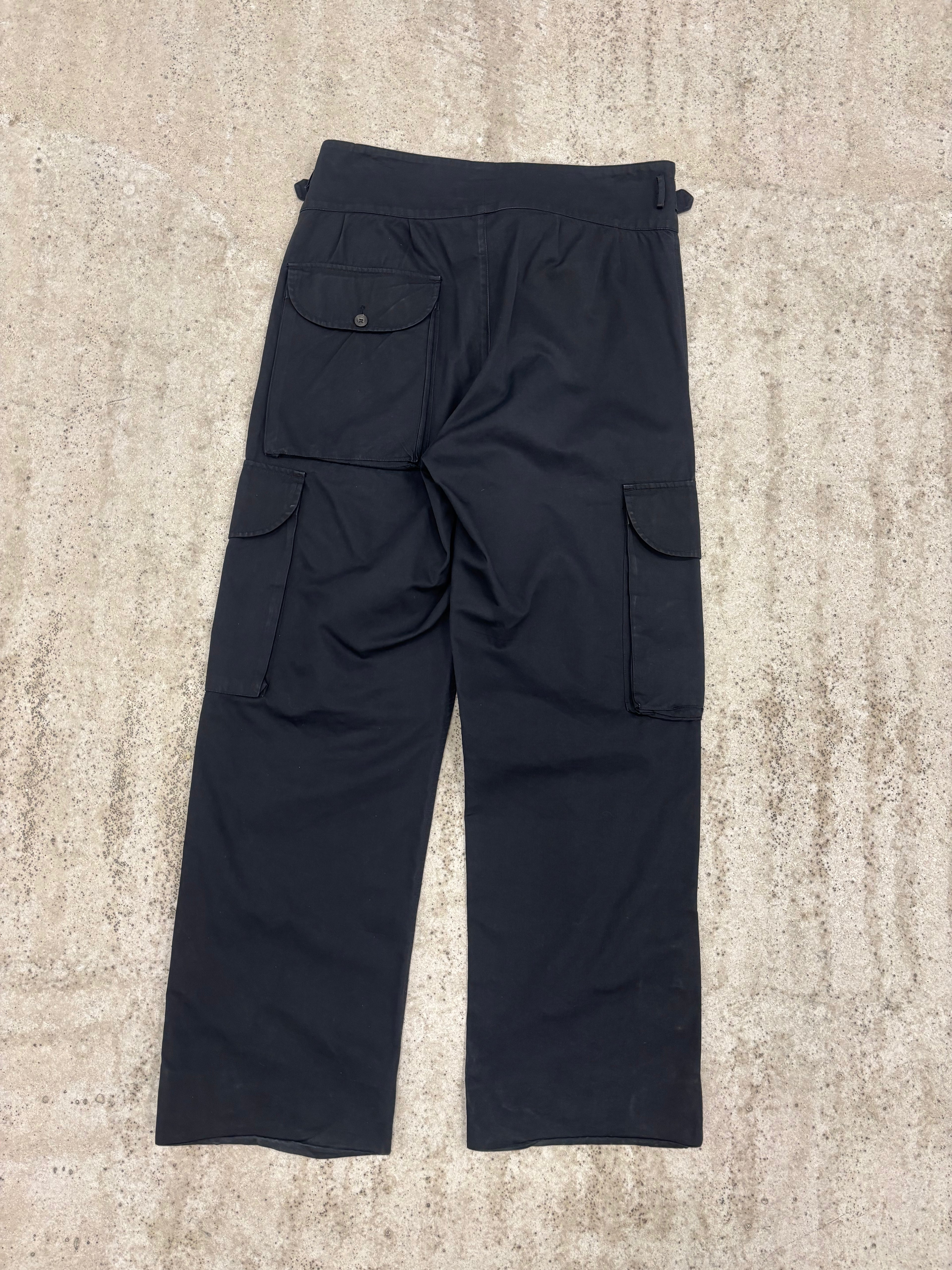 00's Gucci by Tom Ford Wide-Leg Pleated Cargo Pants With Double Cinch Waist