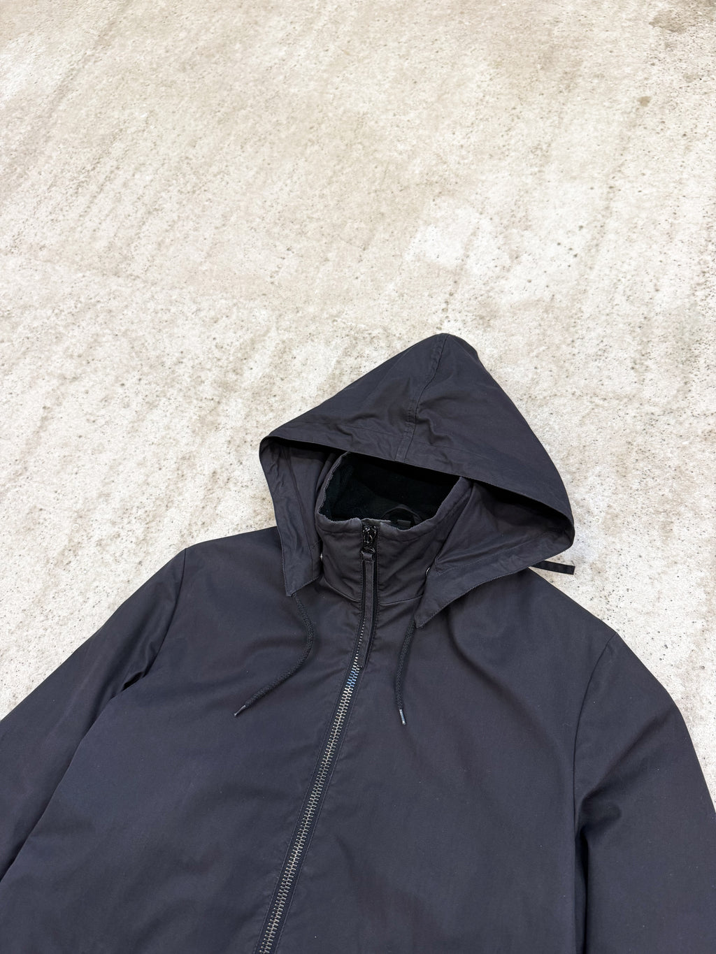 AW2004 Helmut Lang Layered Parka With Extended Sides And Fleece Lining