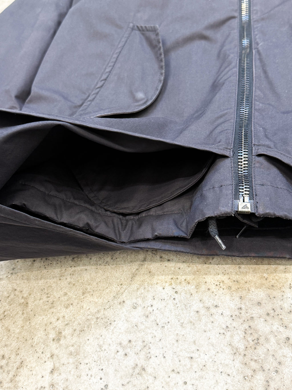 AW2004 Helmut Lang Layered Parka With Extended Sides And Fleece Lining