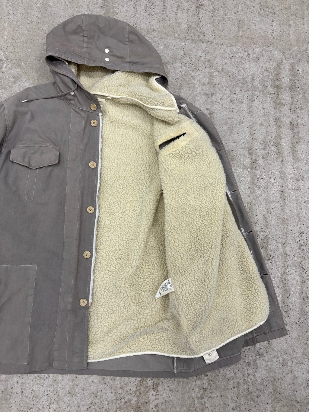 1999 Helmut Lang Austrian Army Parka With Removable Pile Liner