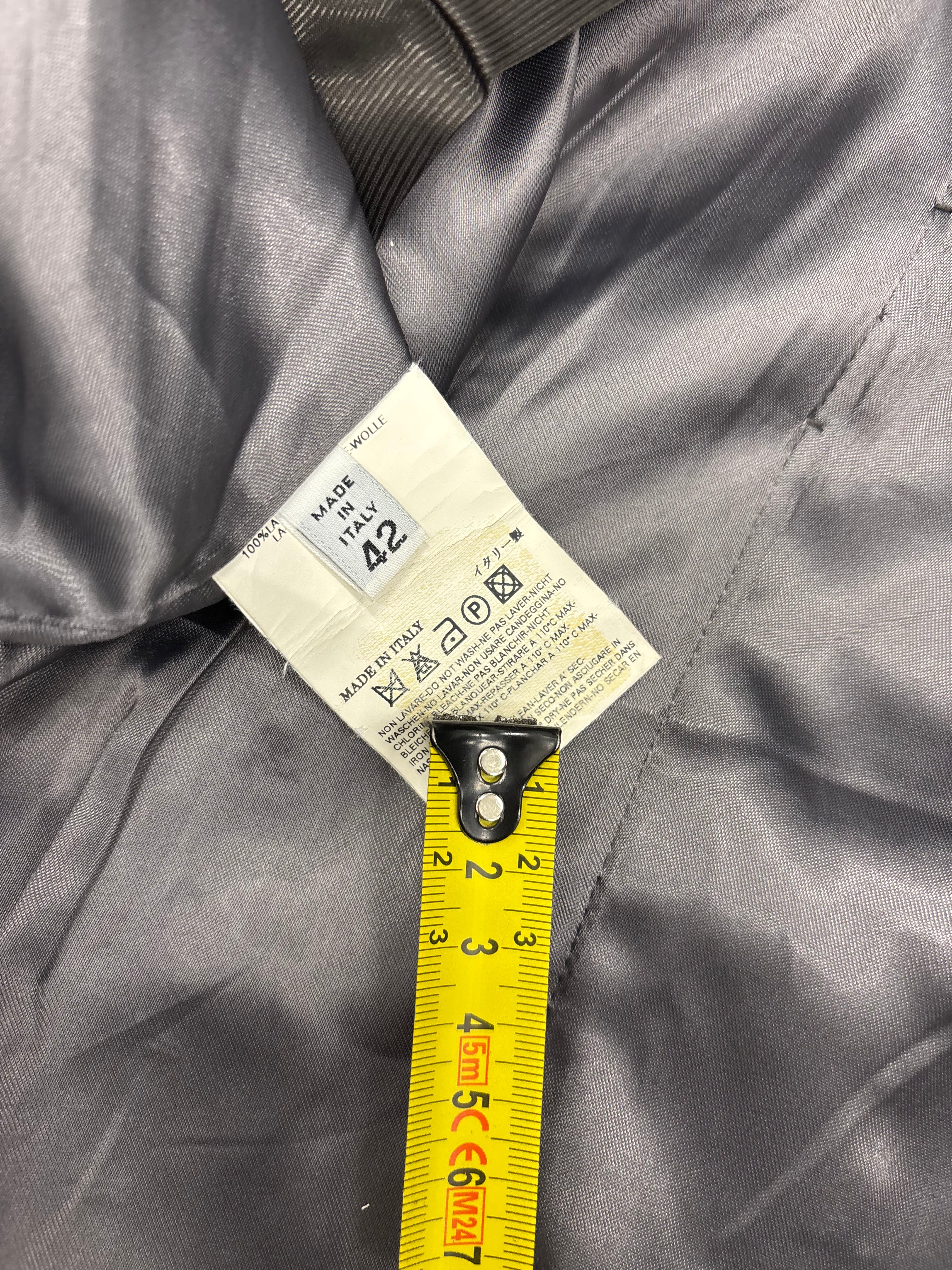 AW2005-2006 Martin Margiela Reconstructed Light Wool Blazer With Ornemental Lining Stripes