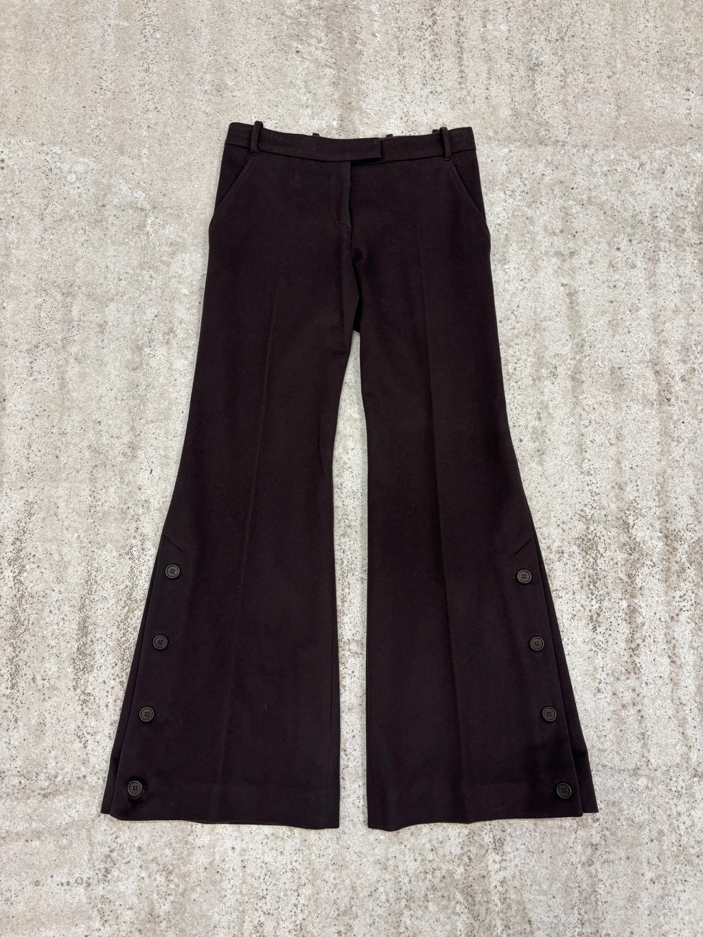 AW2001 Alexander McQueen Flare Brown Wool Trousers