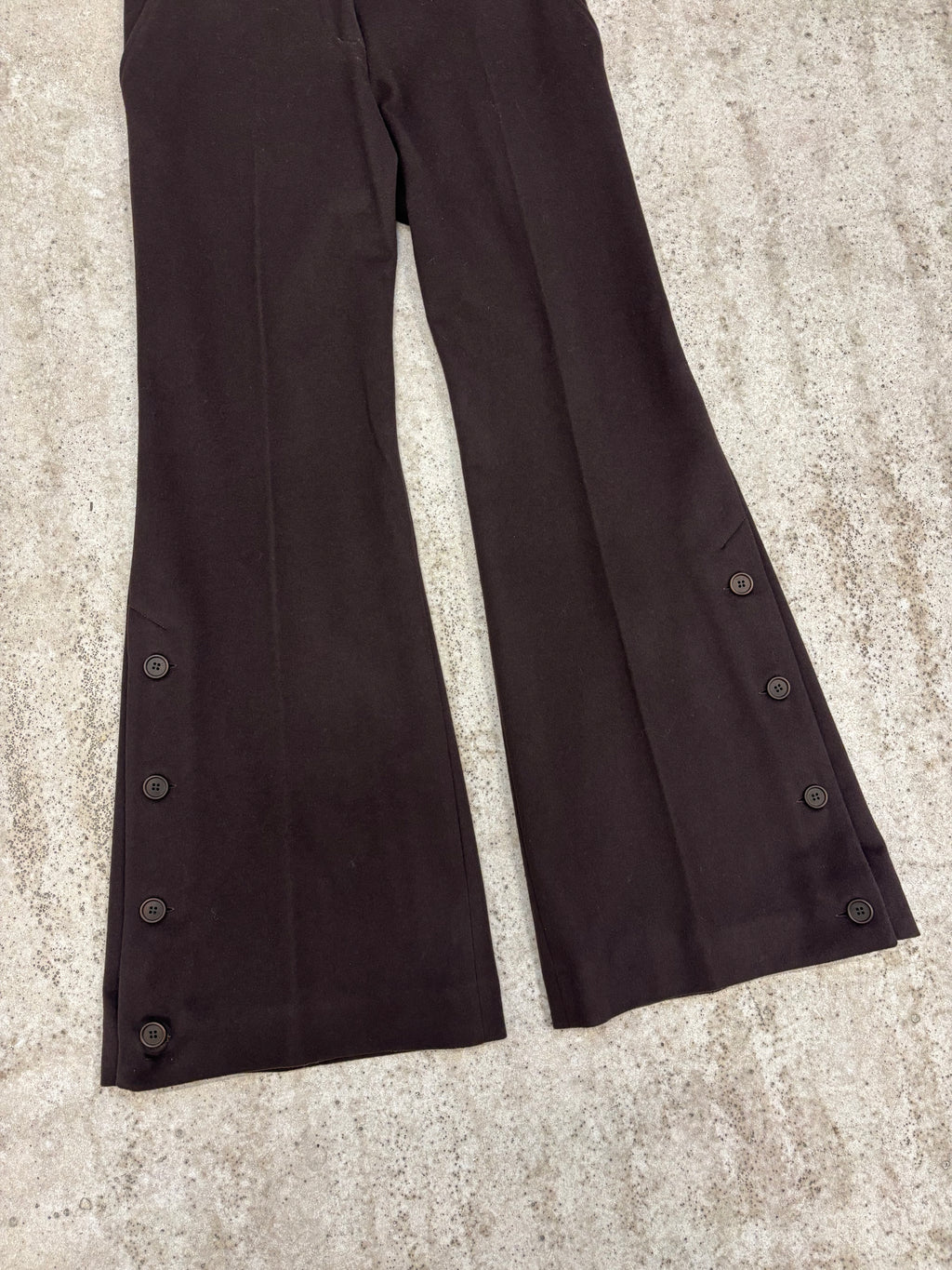 AW2001 Alexander McQueen Flare Brown Wool Trousers