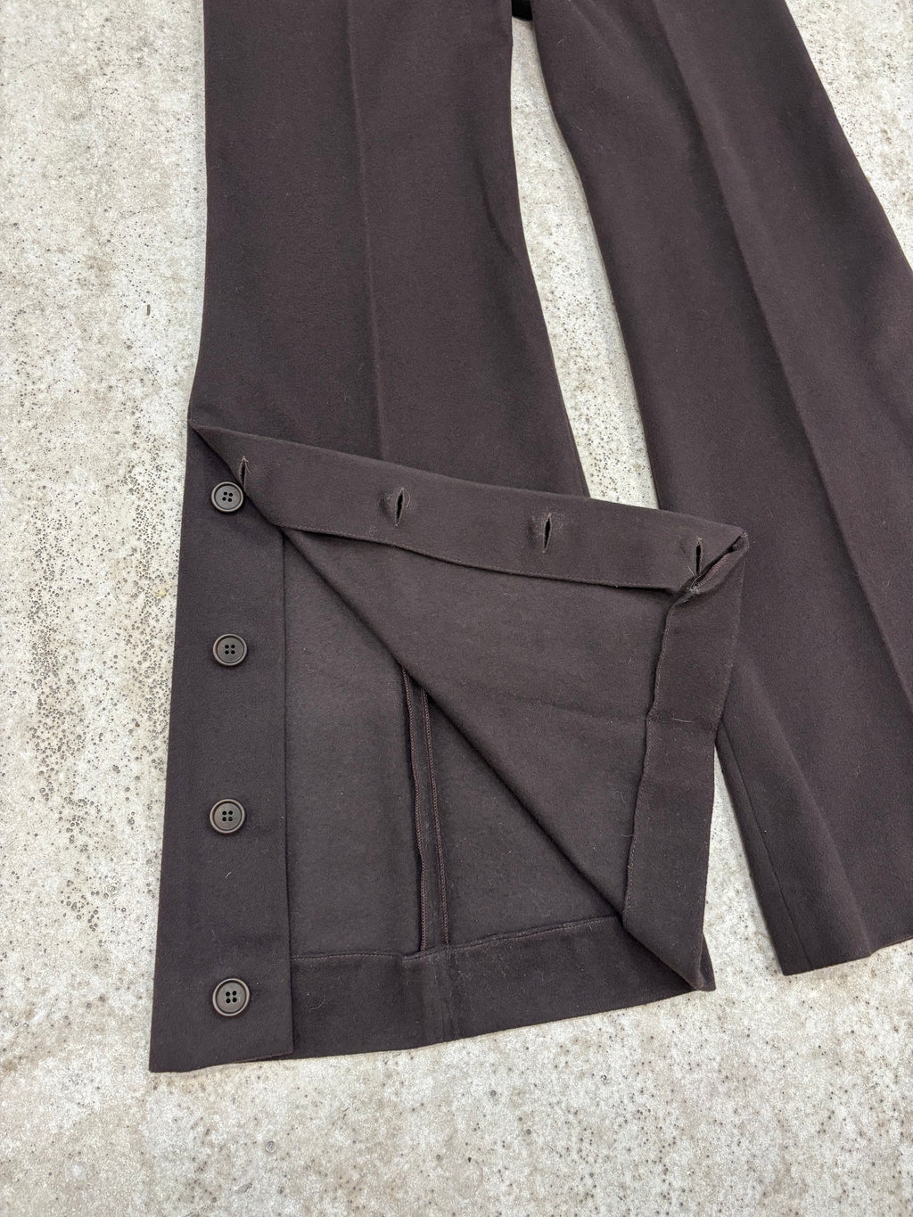 AW2001 Alexander McQueen Flare Brown Wool Trousers