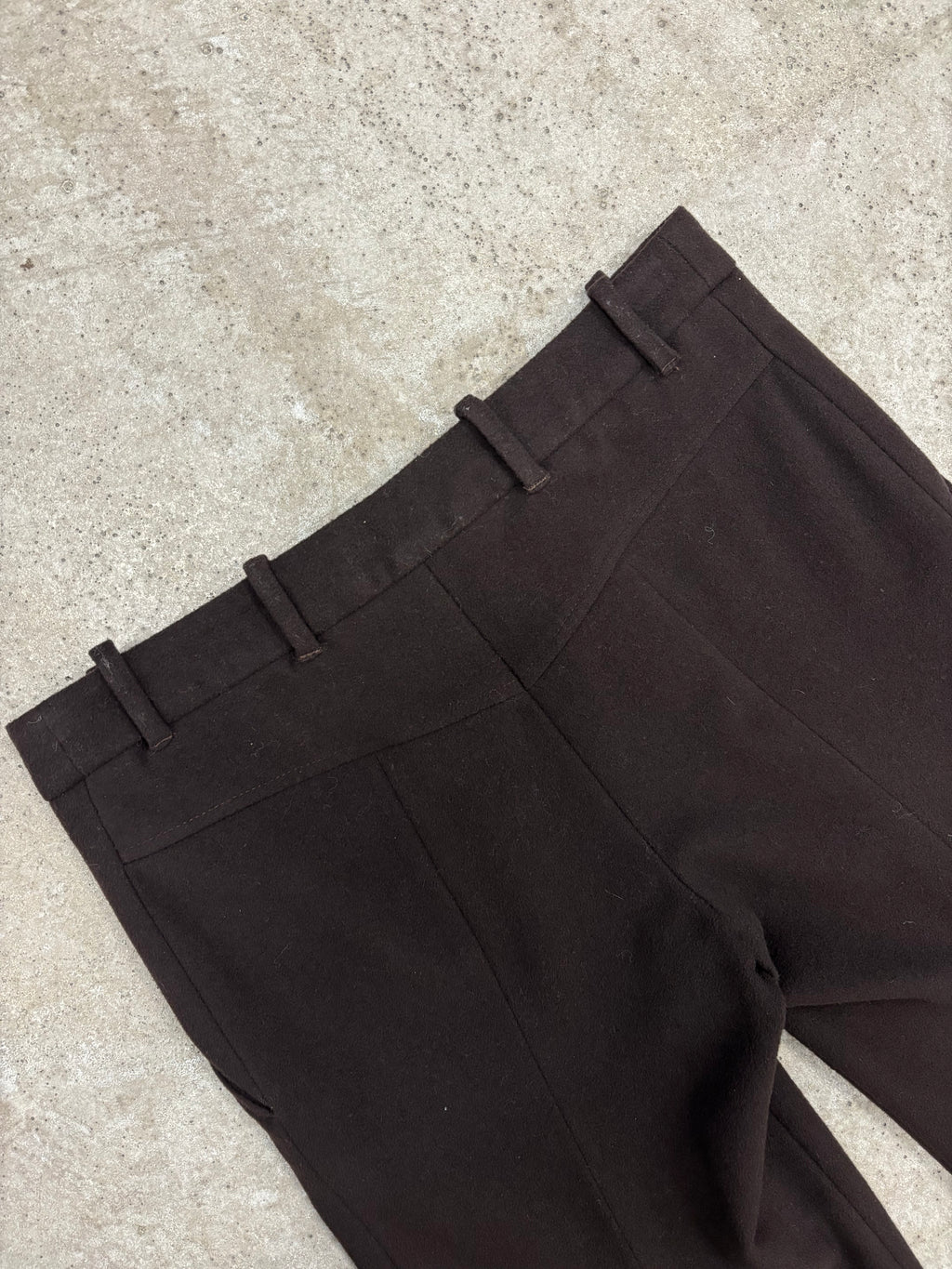 AW2001 Alexander McQueen Flare Brown Wool Trousers