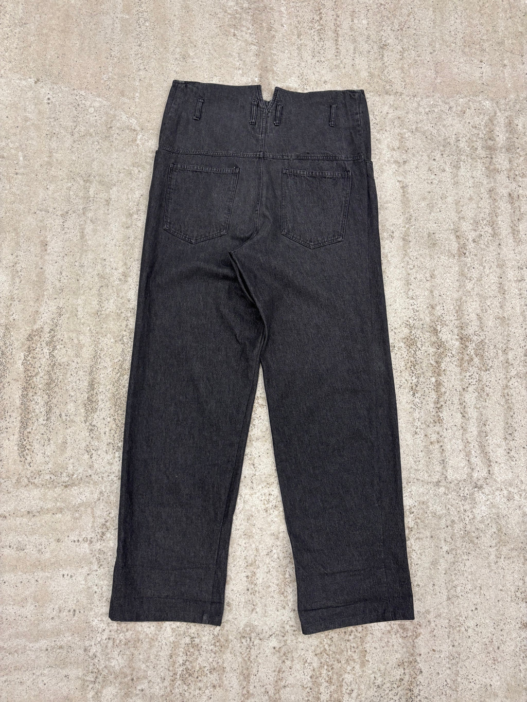 AW2005 Raf Simons Washed Black Denim Monster Pants