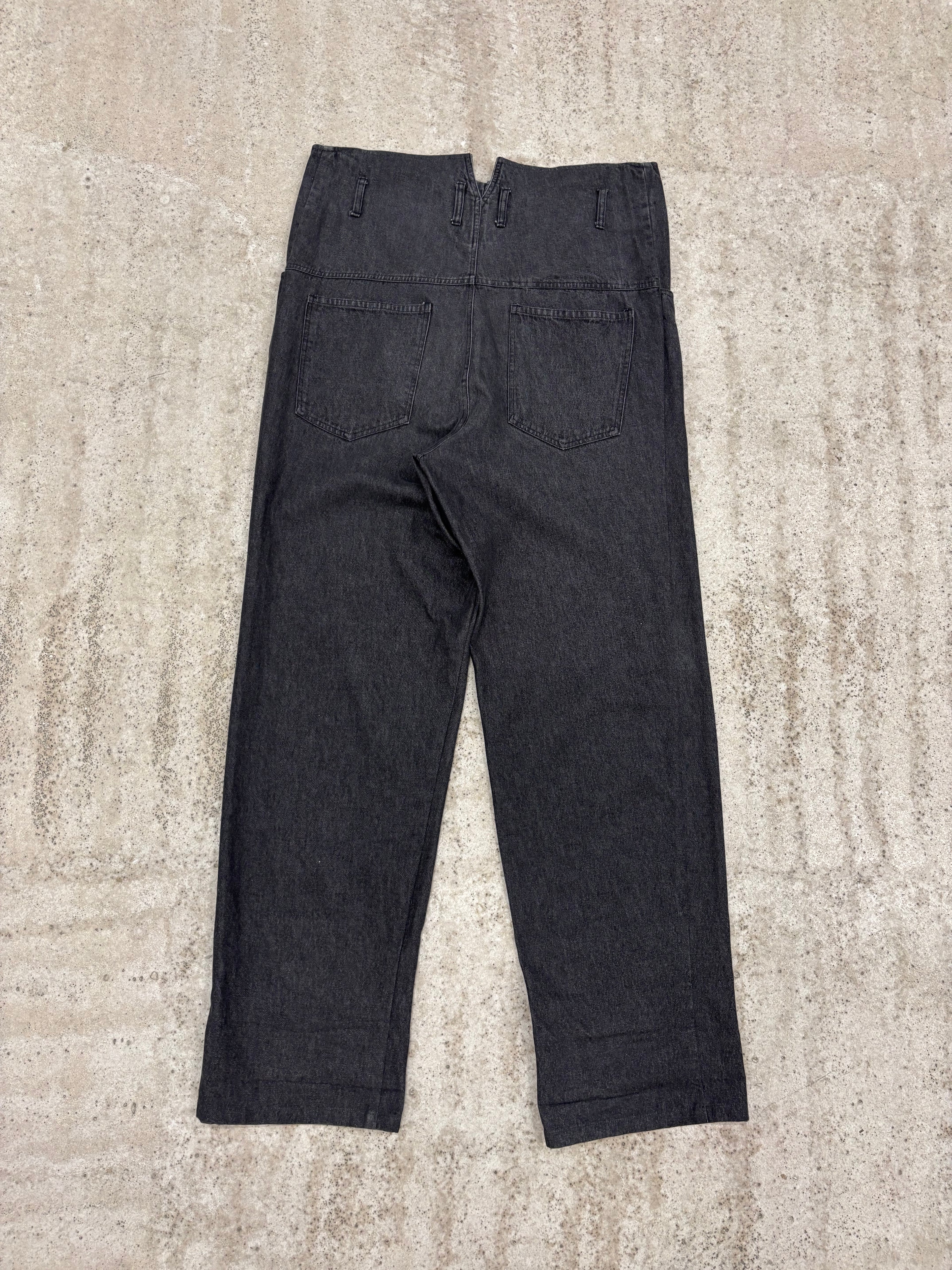 AW2005 Raf Simons Washed Black Denim Monster Pants