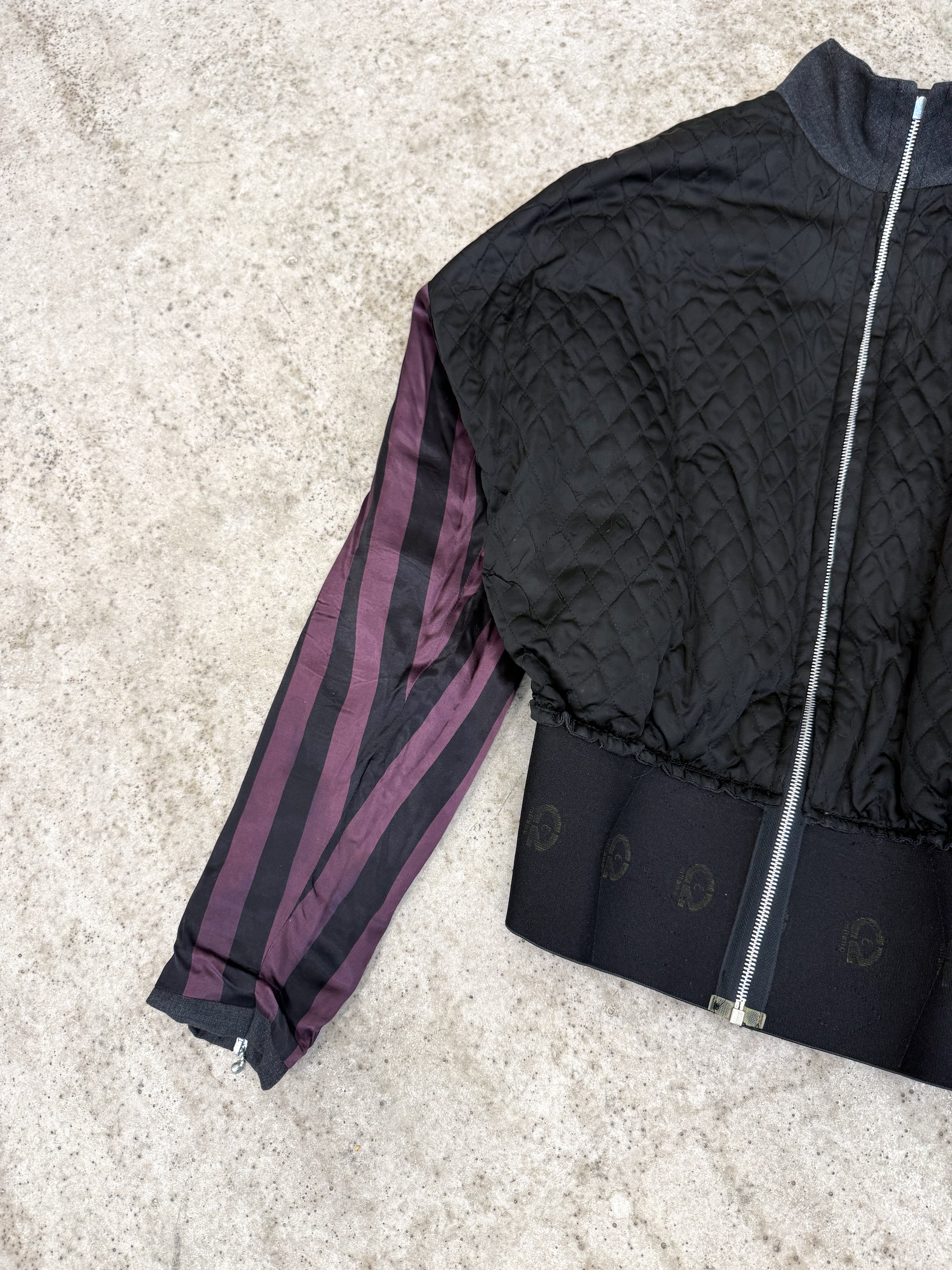 1980's Jean Paul Gaultier Homme pour Gibo Corseted Wool Jacket With Metal Buckles