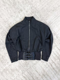 1980's Jean Paul Gaultier Homme pour Gibo Corseted Wool Jacket With Metal Buckles