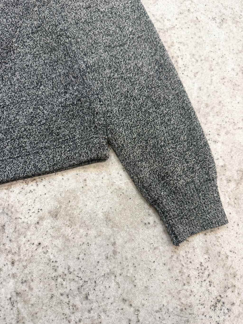 SS2002 Raf Simons Cashmere Salt And Pepper Knit With Patches