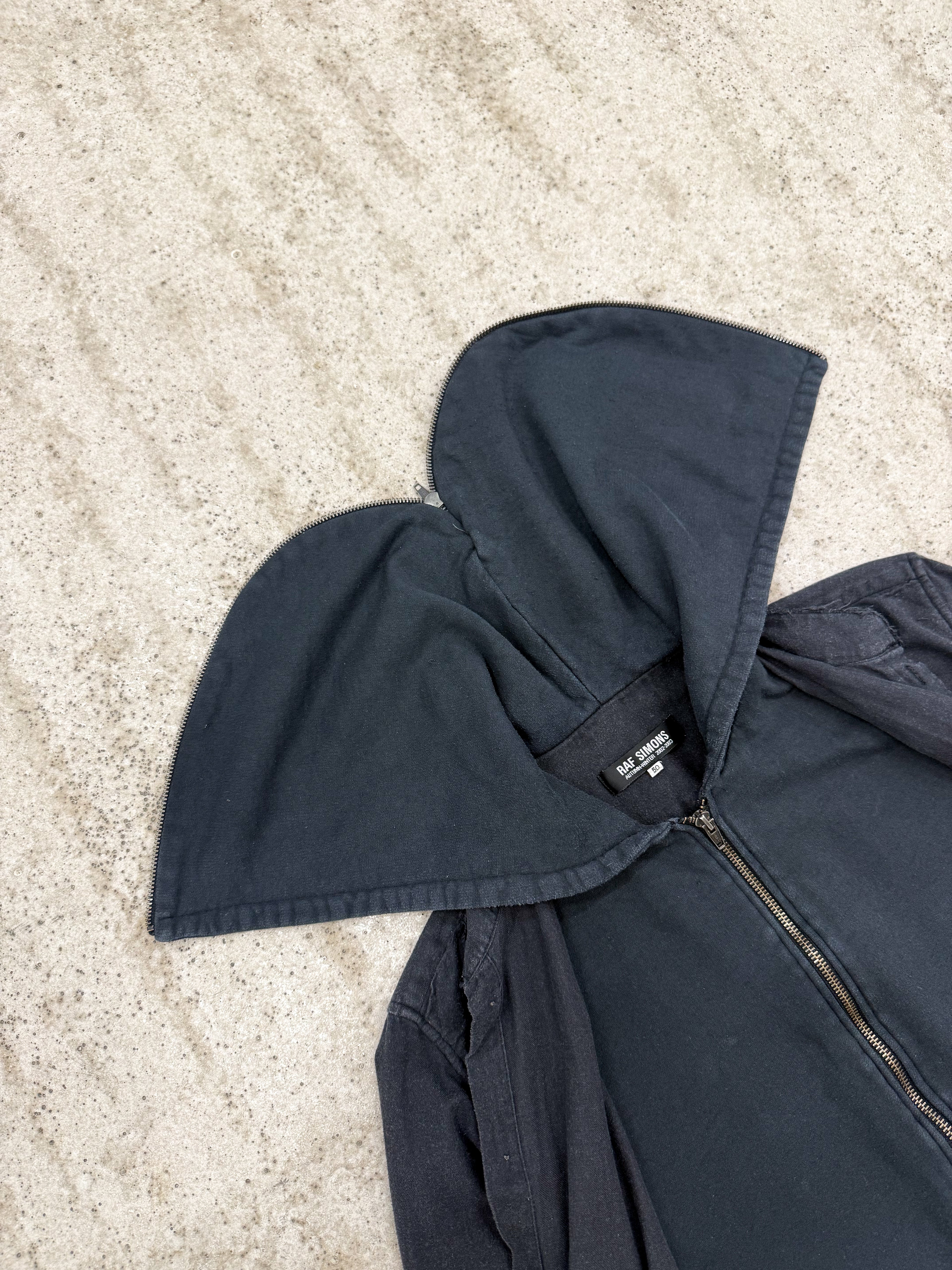 AW02-03 Raf Simons 'Virginia Creeper' Button-Up/Zipped Hoodie Hybrid With N2B Hood