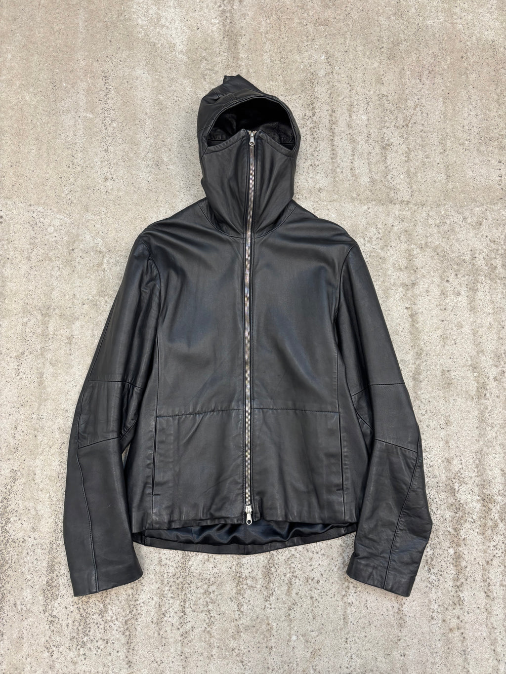 1990's Vexed Generation Ninja Hooded Leather Jacket