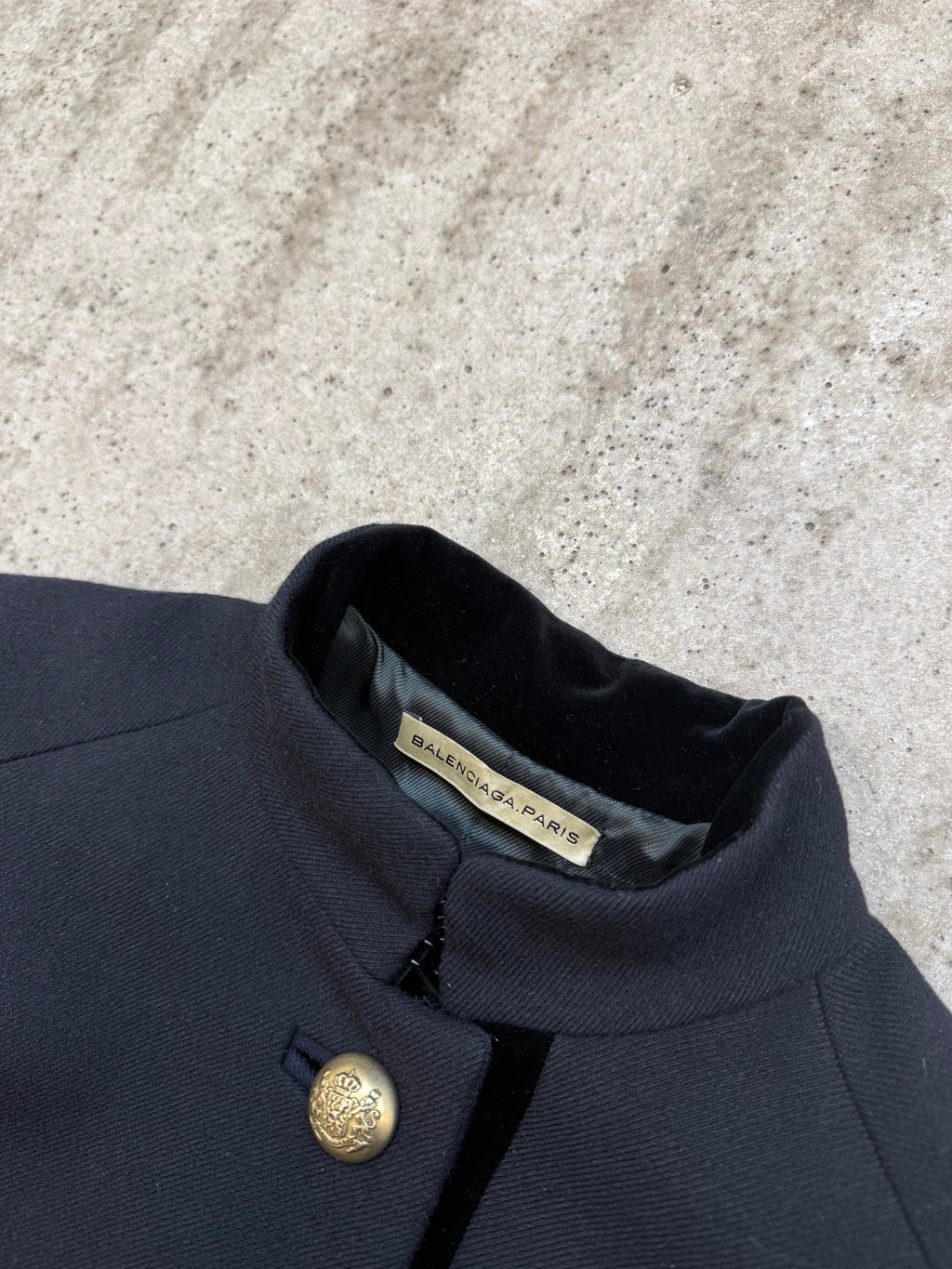 FW2007 Balenciaga by Nicolas Ghesquière Wool Coat With Chinese Embroidery