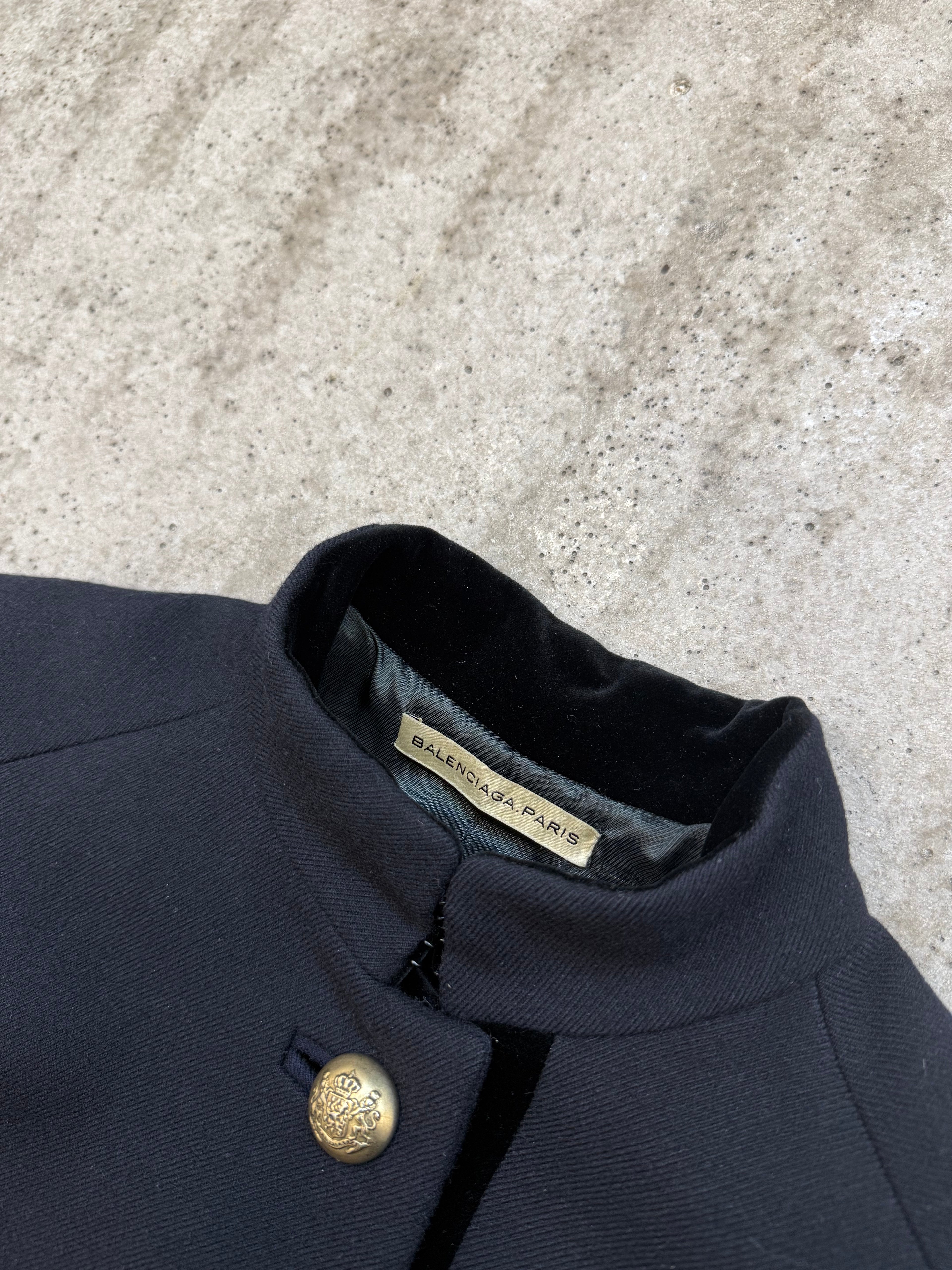 FW2007 Balenciaga by Nicolas Ghesquière Wool Coat With Chinese Embroidery